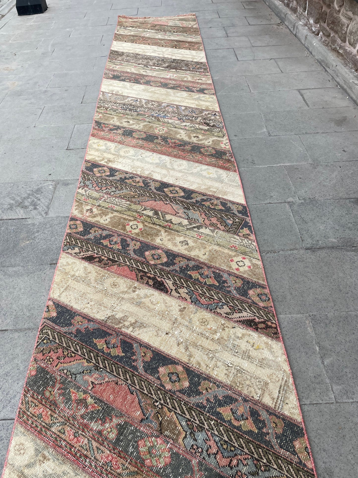 Extra Long Turkish Runner Very Long Patchwork Runner Rug 2.7 x 20 ft Vintage Runner Rug Oushak XL Oriental Runner Rug Staircase Runner rug