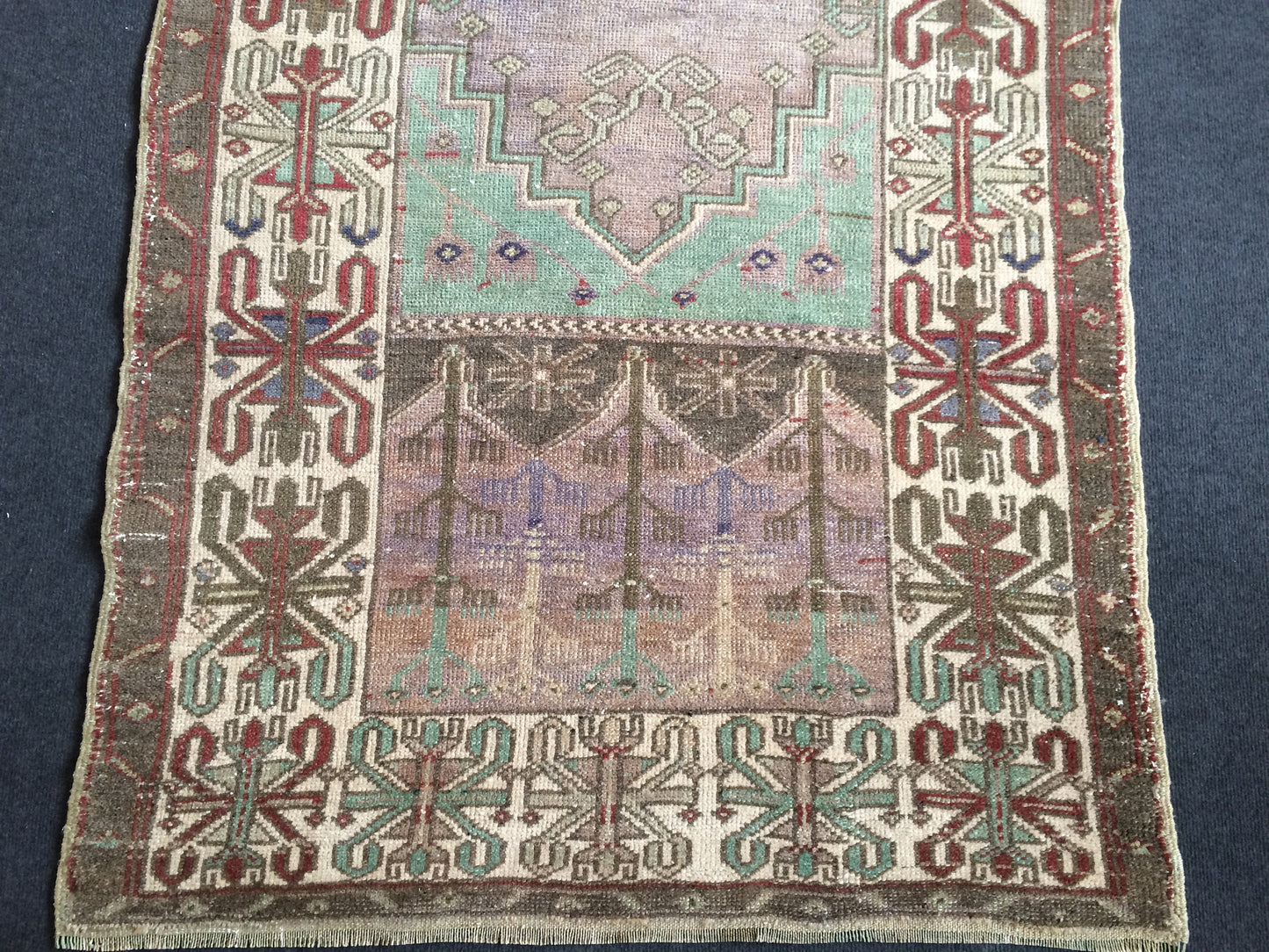 WOOL Oushak Rug Turkish Runner Rug Vintage Rug Hallway Rug Kitchen Rug Wool Nomad Rug Wool Oushak Rug Turkish Wool Oushak Rug 5.4 x 3.6