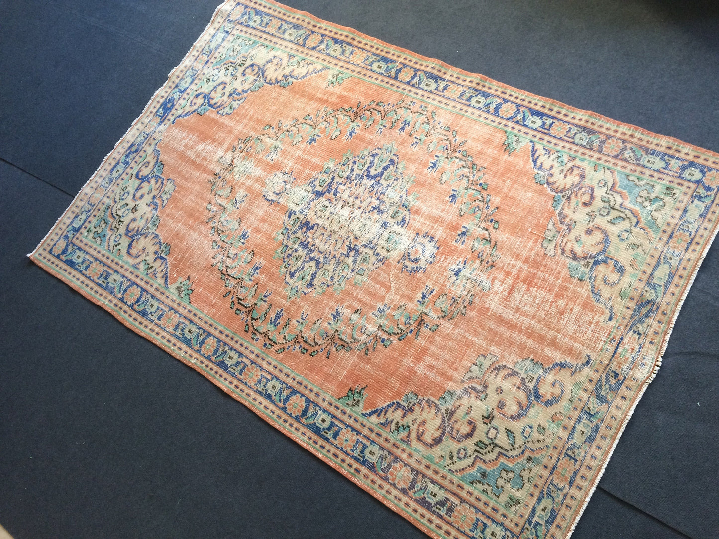 Vintage Rug Turkish Rug Oushak Rug Bohemian Rug Living Room Rug Wool Oushak Rug Hand Made Rug