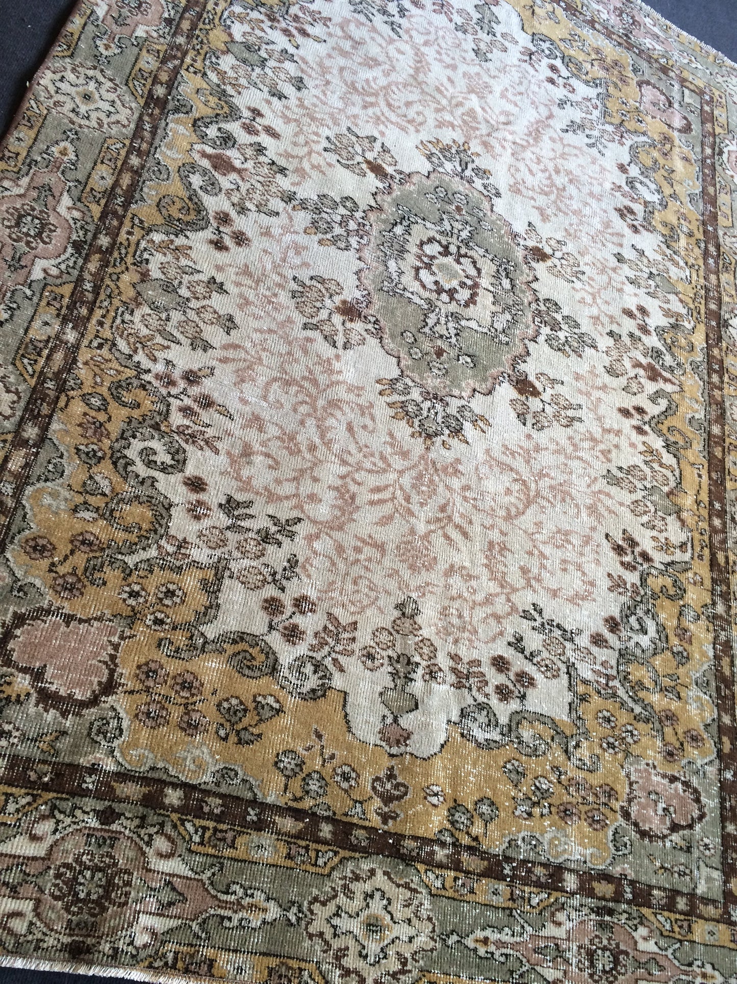 6x8 Oushak Rug, Bohemian Rug, Living Room Rug, Turkish Oushak Rug, Hand woven Rug, Weaving Rug, Vintage Flooring
