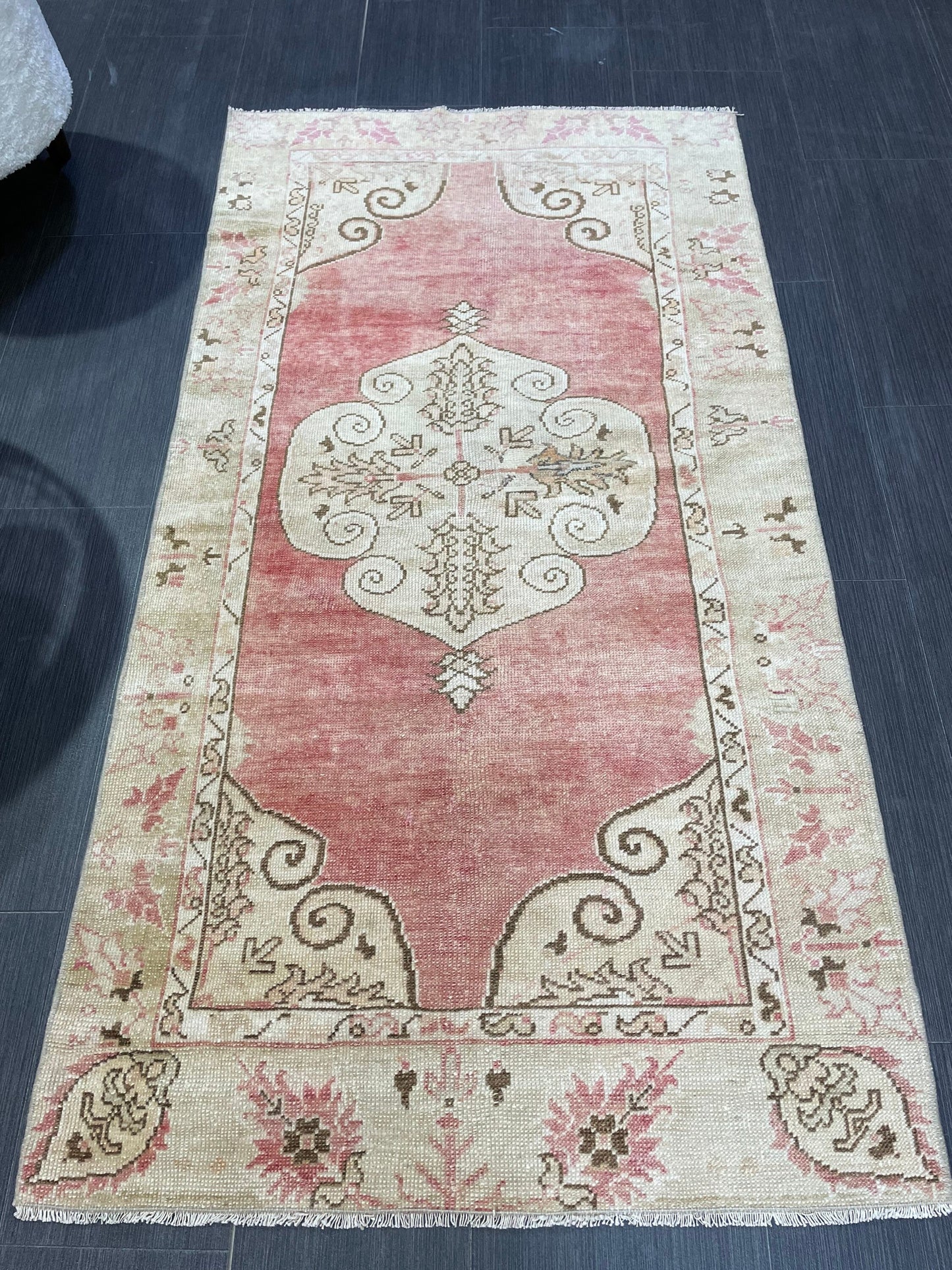 Handmade Rug, Antique Rug, Vintage 2.8 x 5 Rug, Turkish Wool Rug, Oushak Rug, Hand Knotted Rug, Persian Rug,