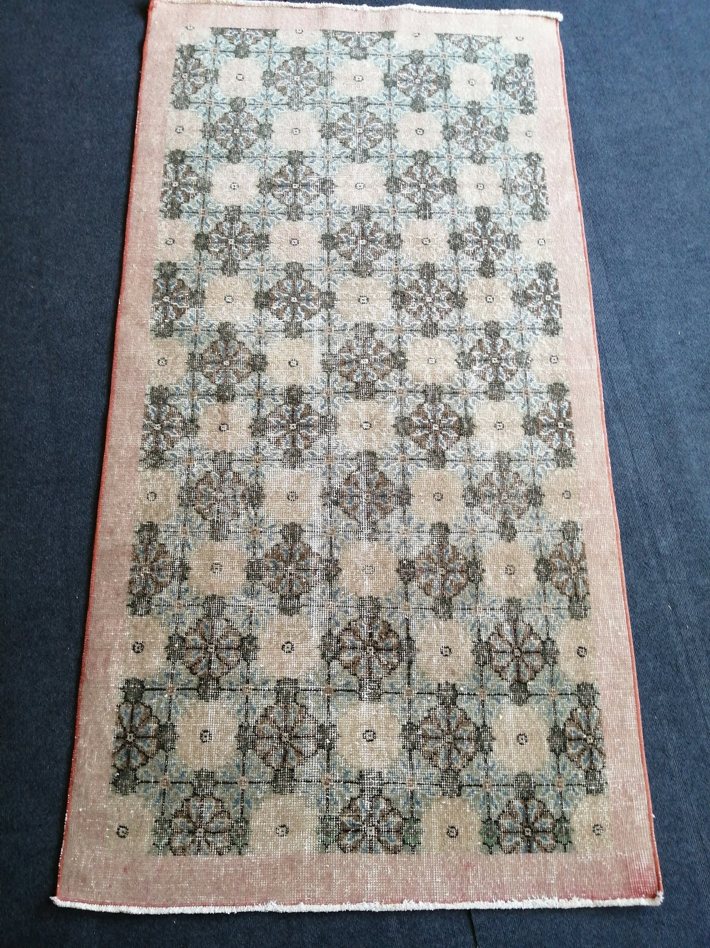 4x7 ft Vintage Floral Rug, Bohemian Rug, Living Room Rug,Oushak Rug,Hand Made Rug,Fun Rug,Turkish Rug Vintage Oriental rug Cute rug