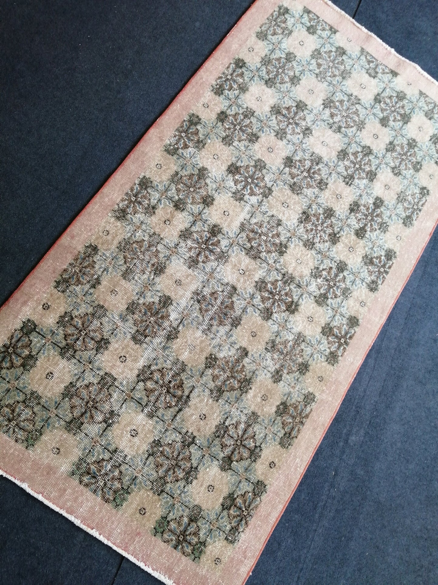 4x7 ft Vintage Floral Rug, Bohemian Rug, Living Room Rug,Oushak Rug,Hand Made Rug,Fun Rug,Turkish Rug Vintage Oriental rug Cute rug