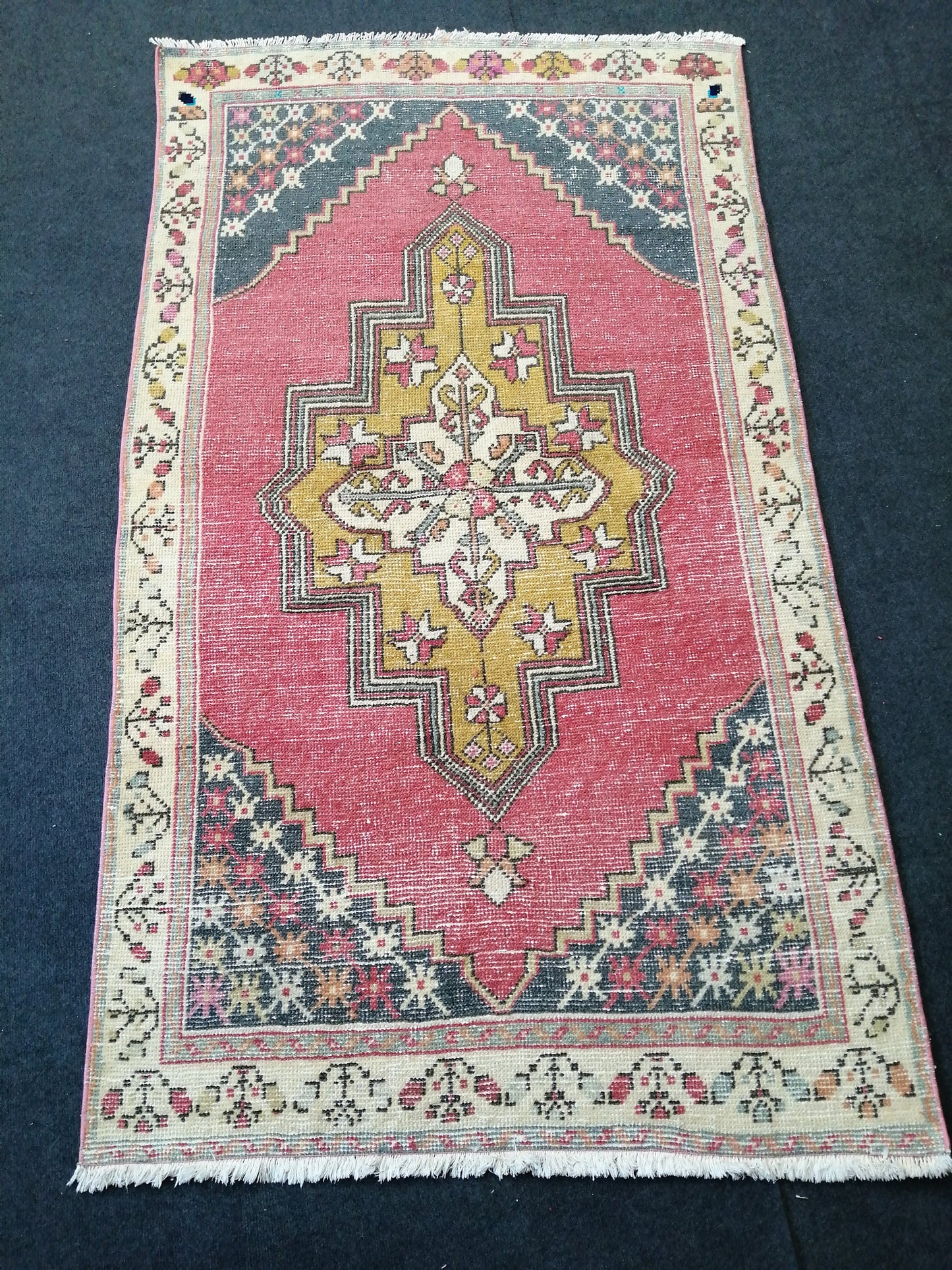 6 x 3.5 Turkish Rug, Oushak Rug, Oushak Rugs, Wool Oushak Rug, Blue Oushak Runner Rugs, Muted Rug, Vintage Rug, Hand Made Rug