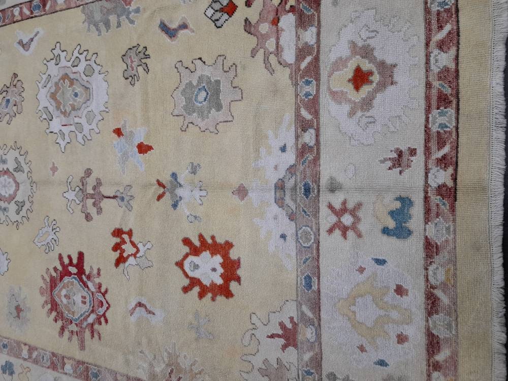 9 x 12 Muted Turkish RUG TURKISH Oushak Rug Muted Oushak Rug Vintage Rug Wool Oushak 9x12 Rug Hand Made Rug Authentic Oushak Rug