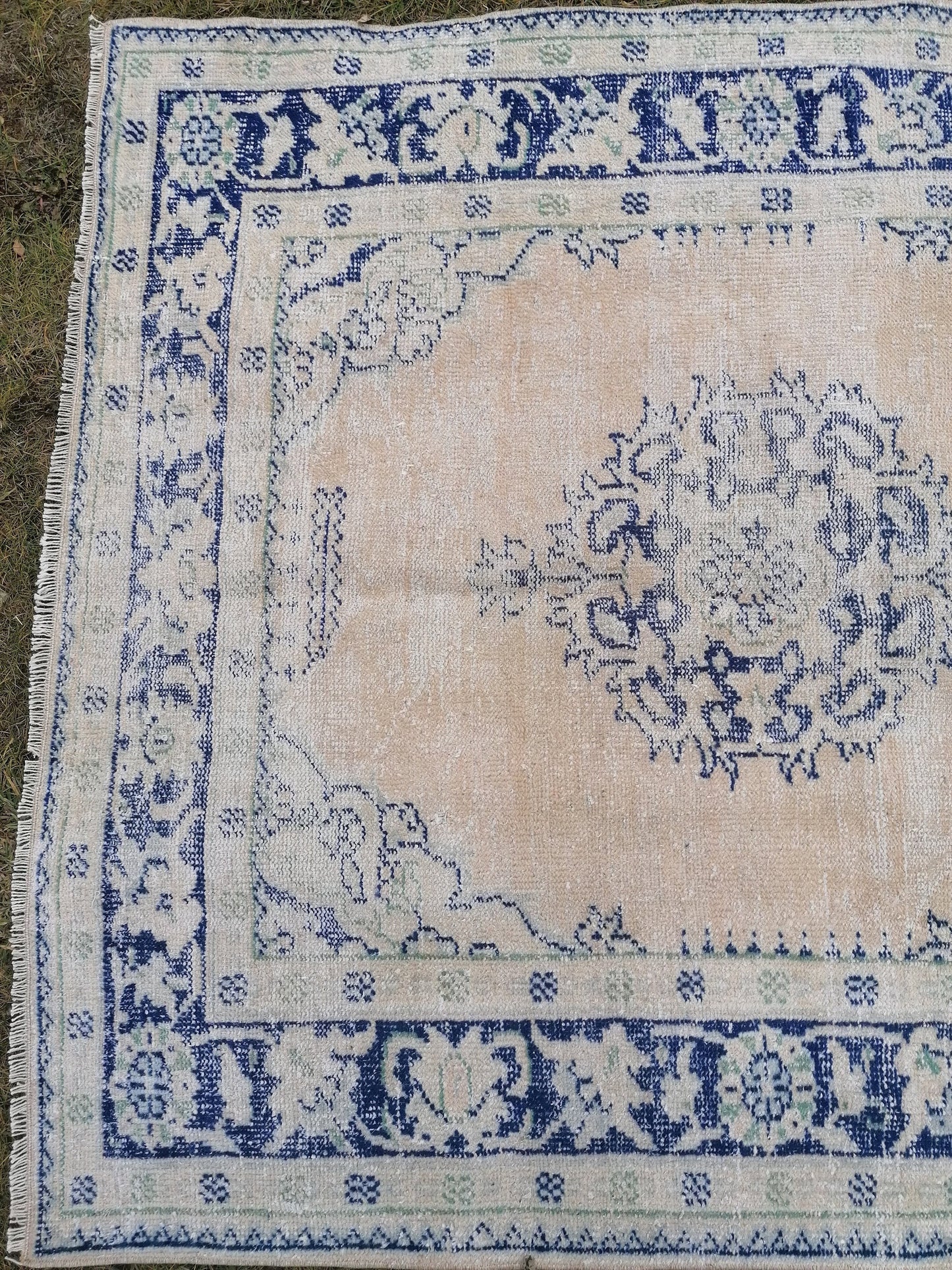 13x4'6 distressed antique oushak turkish runner, vintage runner turkish runner rug,kitchen runner rug, vintage rug,vintage anatolian runner