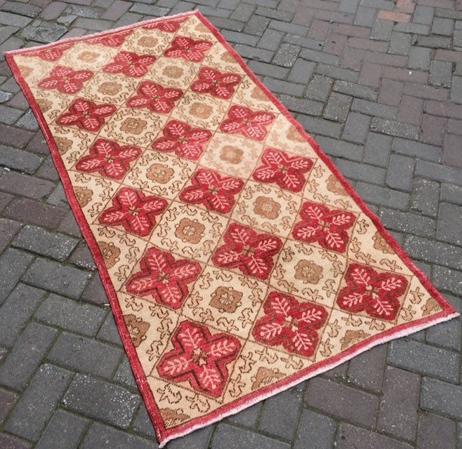 Vintage Rug Turkish Rug, Bohemian Rug Oushak Rug