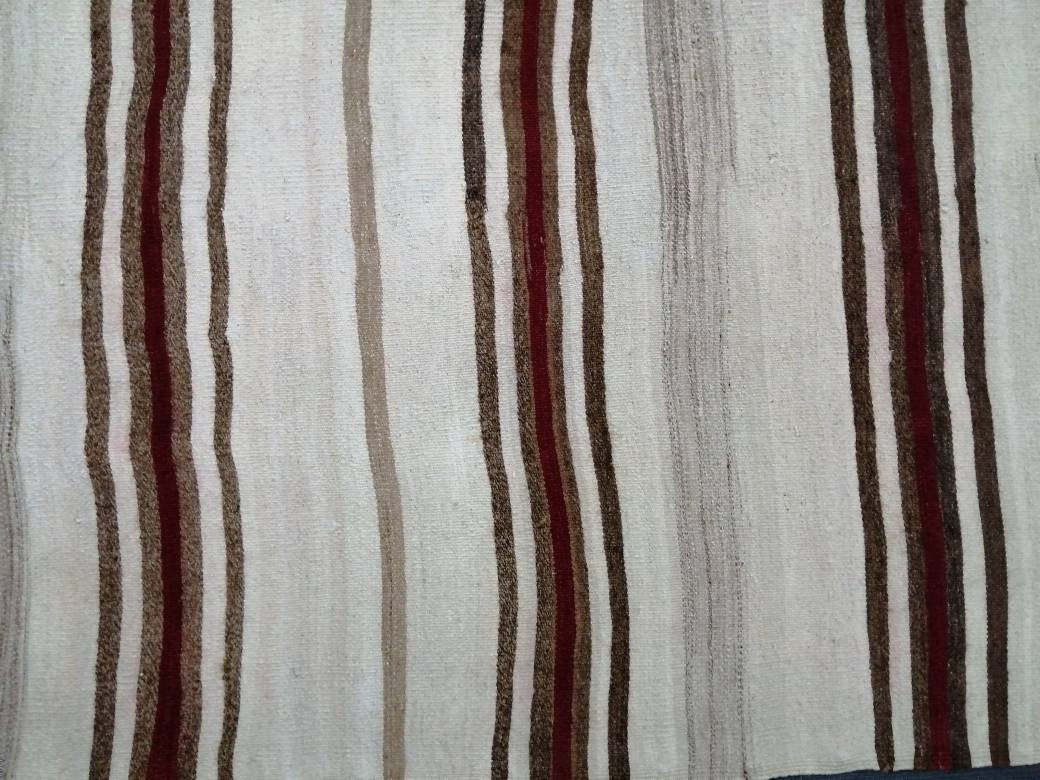5.4 x 13 Flat Woven RUG TURKISH Rug Vintage Flat woven Runner Rug Vintage Runner Rug Wool Hand Made Rugs Muted Oriental rug