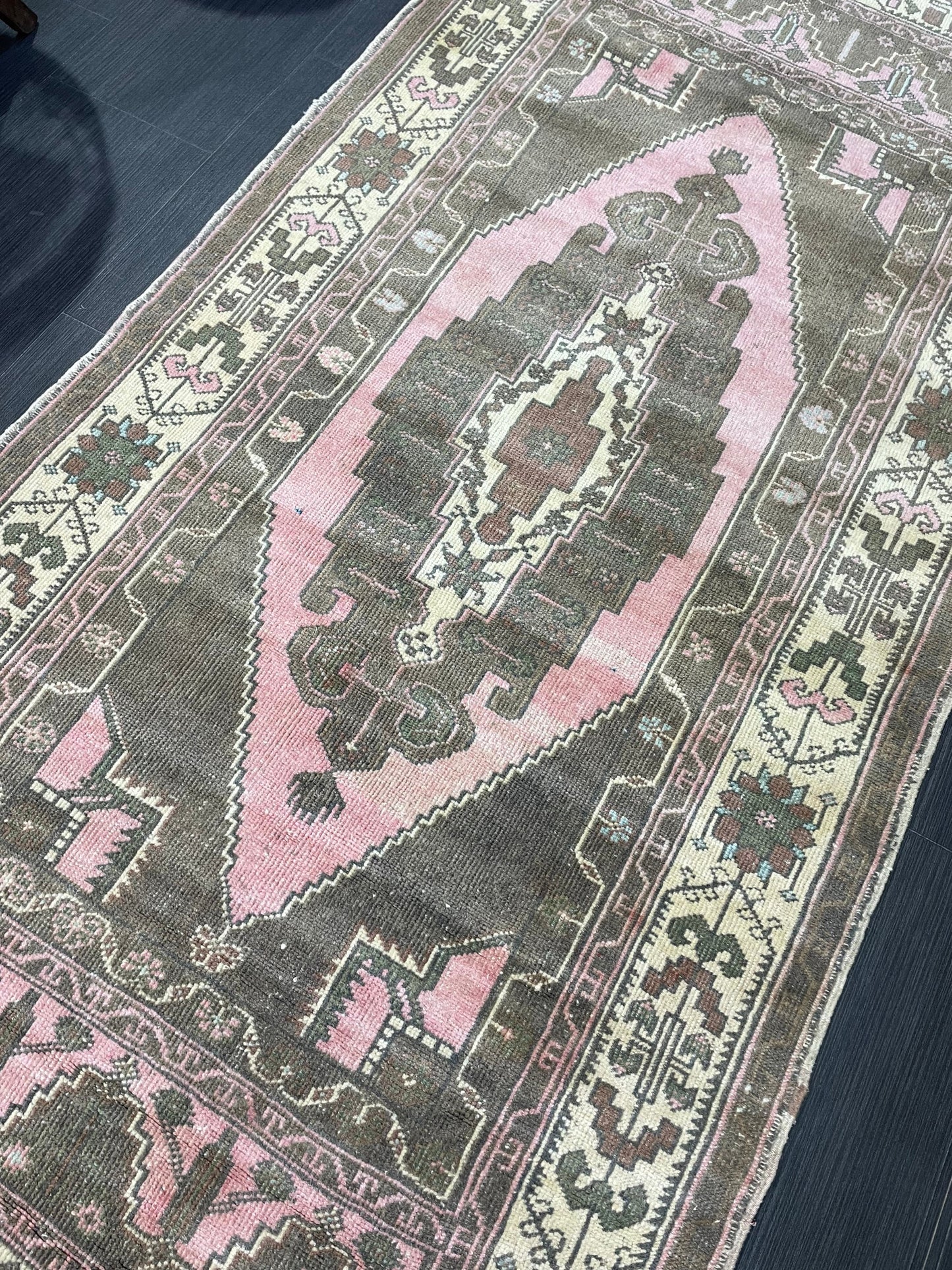 Anatolian Vintage Rug, TURKISH Rug, Vintage 3.2 x 6.9 Wool Rug, Oushak Rug, Hand Knotted Rug, 100% Wool Rug, Handmade Rug