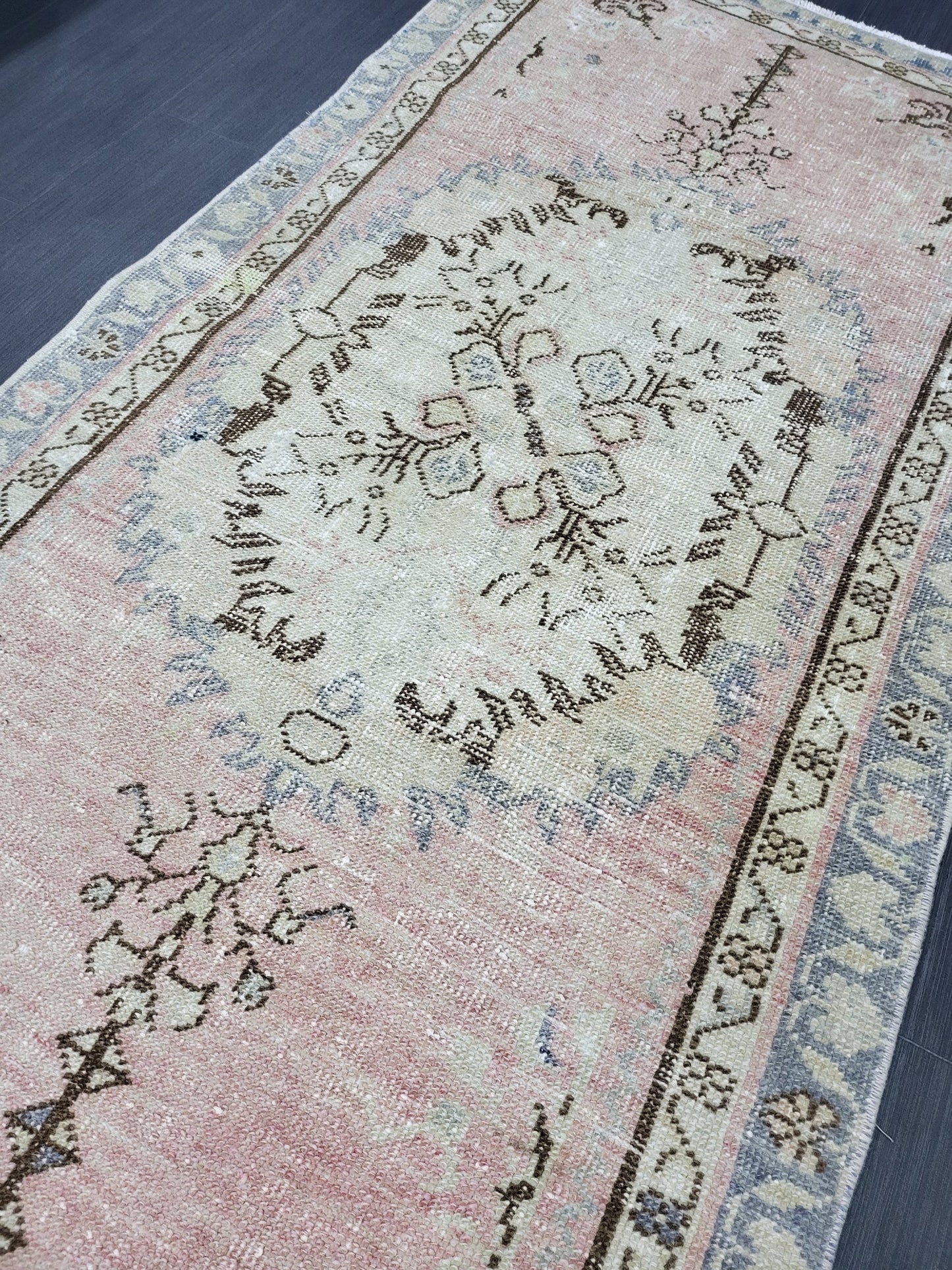 Oushak Rug, Rustic 2.10 x 5.10 Rug, Persian Rug, HandmadeRug, Turkish Rug, Farmhouse Rug, Vintage Rug, Wool rug, vintage rug