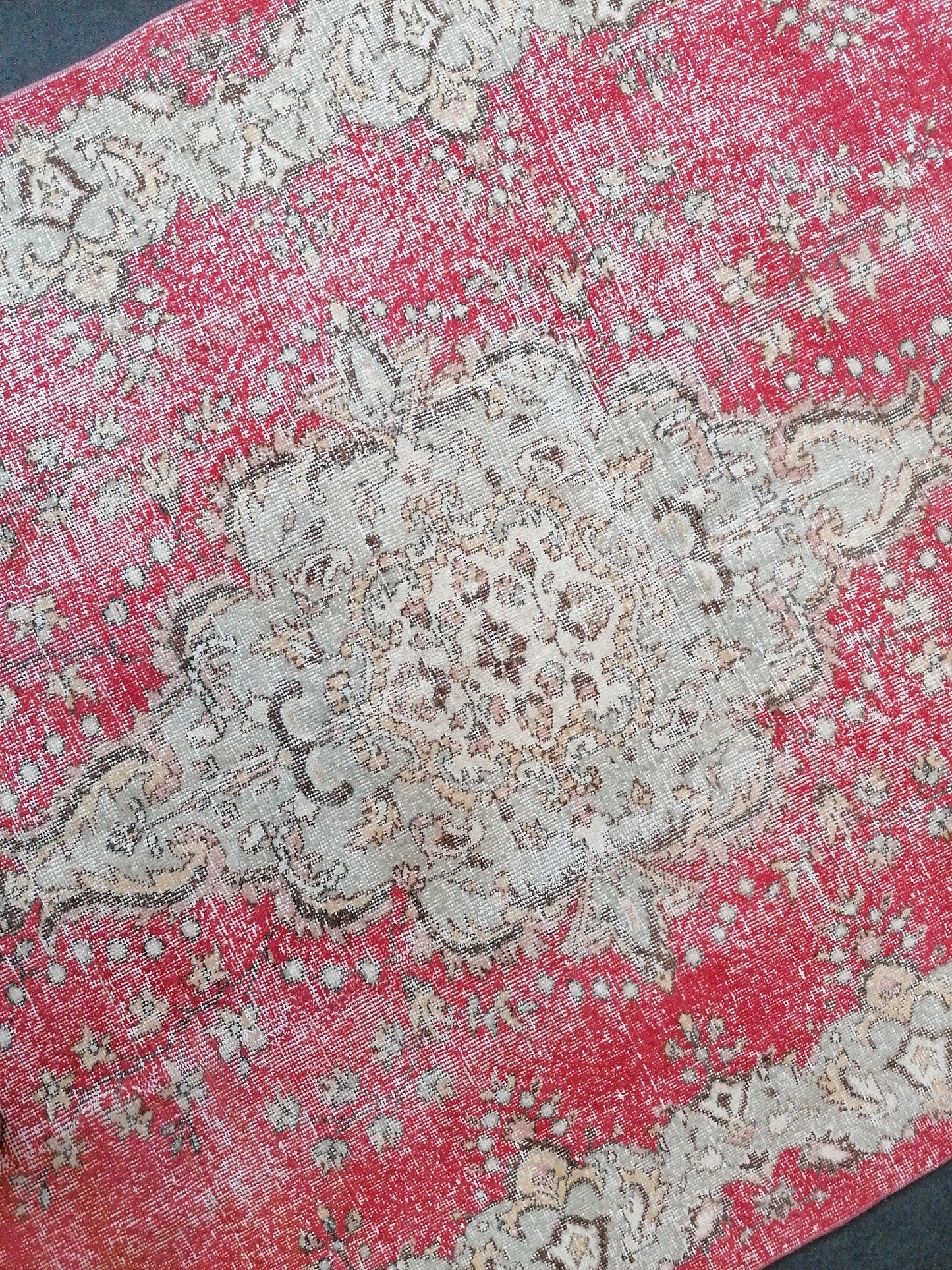 9'7x5'6 turkish oushak rug vintage oushak rug vintage runner rug wool oushak rug distressed hand made rugs