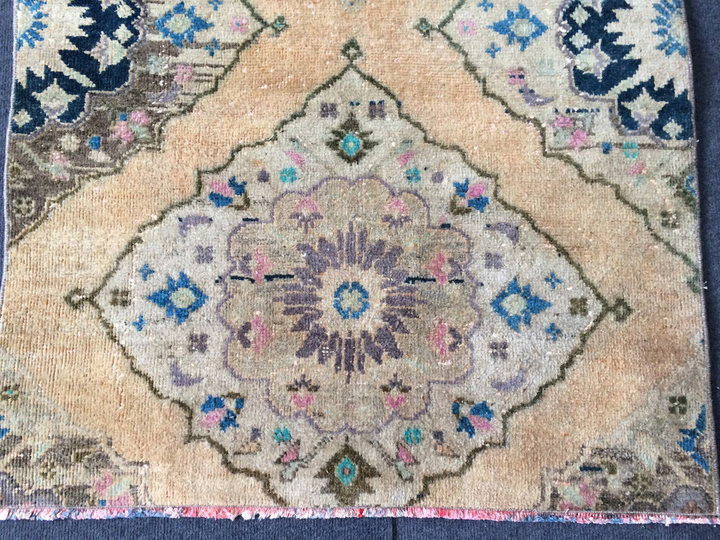 Mini Turkish Rug Small Area Rug Turkish Rug Oushak Rug Hand Made Rug Vintage Rug