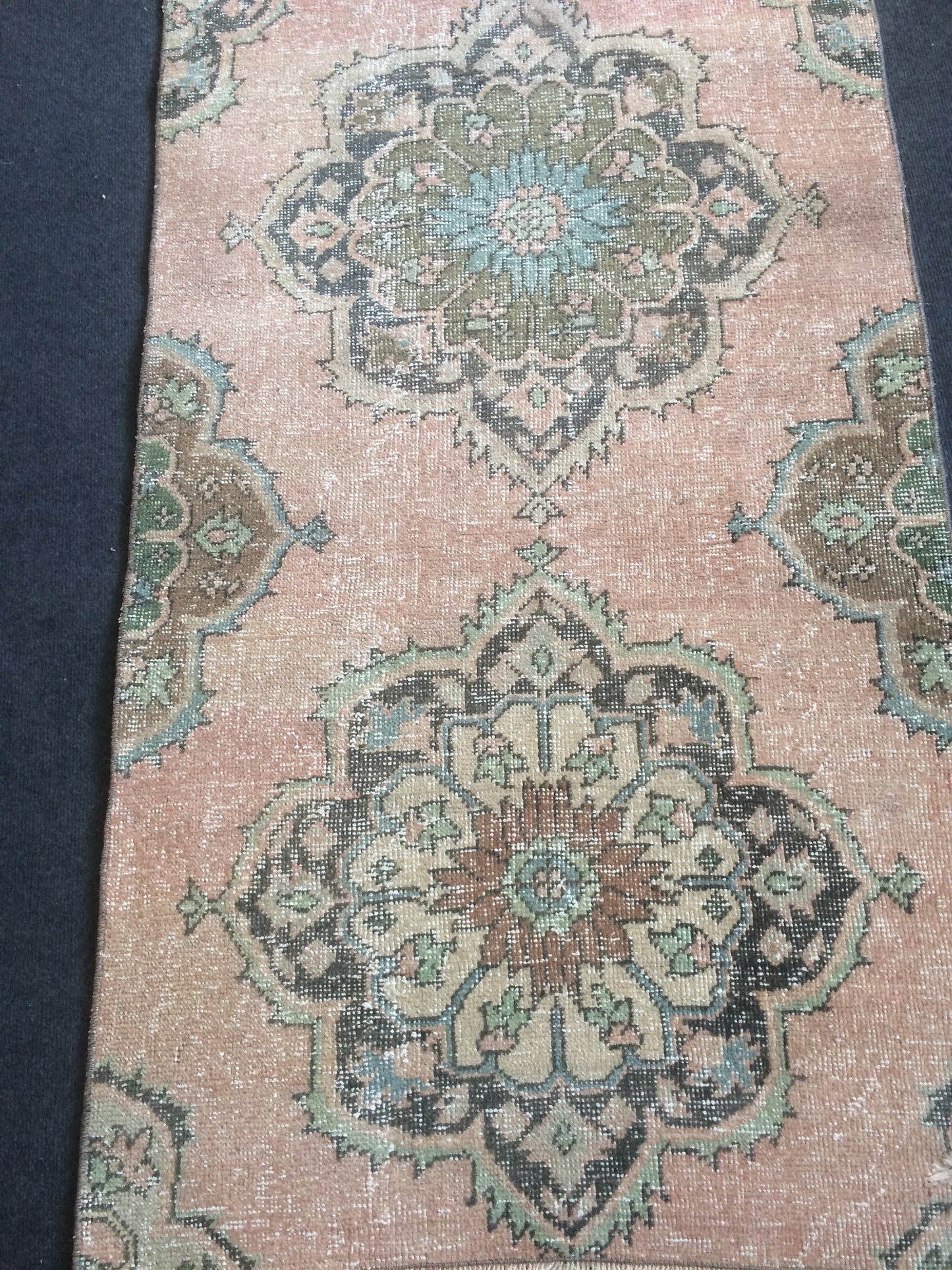 11.3 X 2.7 Oushak Runner Rug Vintage Runner Rug Turkish Runner Rug Hallway Runner Rug Kitchen Runner Rug Wool Runner Rug Wool Oushak Rug