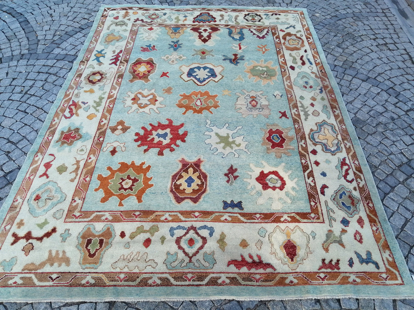 12.7 x 9.4 OUSHAK RUG, TURKISH Oushak Rug, Vintage Oushak Rug, Rug, Wool Oushak Rug Hand Made Rugs, Made In Turkey 9x13 9x12 Rug