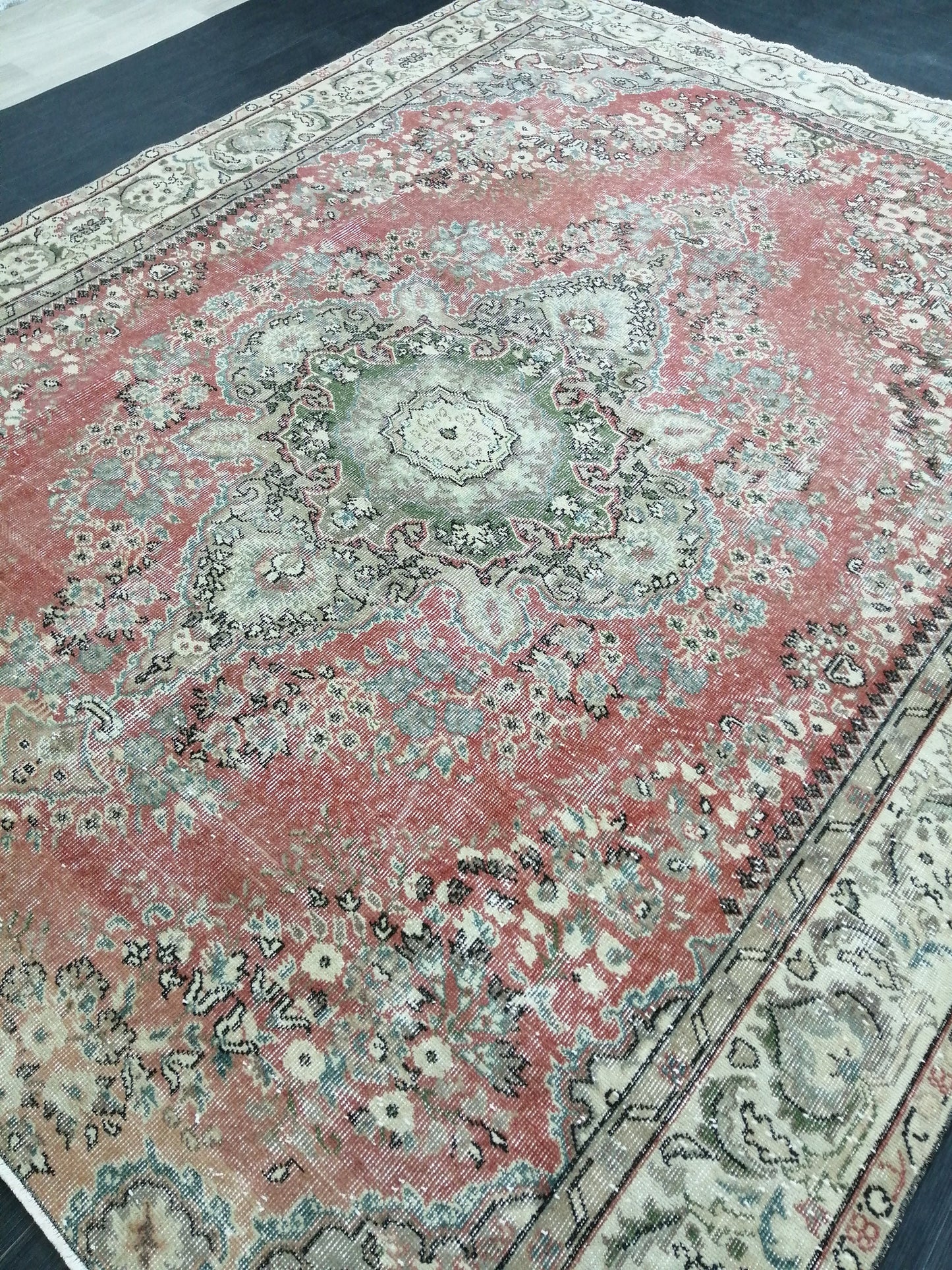 9 x 7.2 Rugs, Hand Made Rug, Oushak Rug, Rustic Rug, 9x7 Rug, Rug Runner, Turkish Rug, Farmhouse Rug, Vintage Rug, Wool rug
