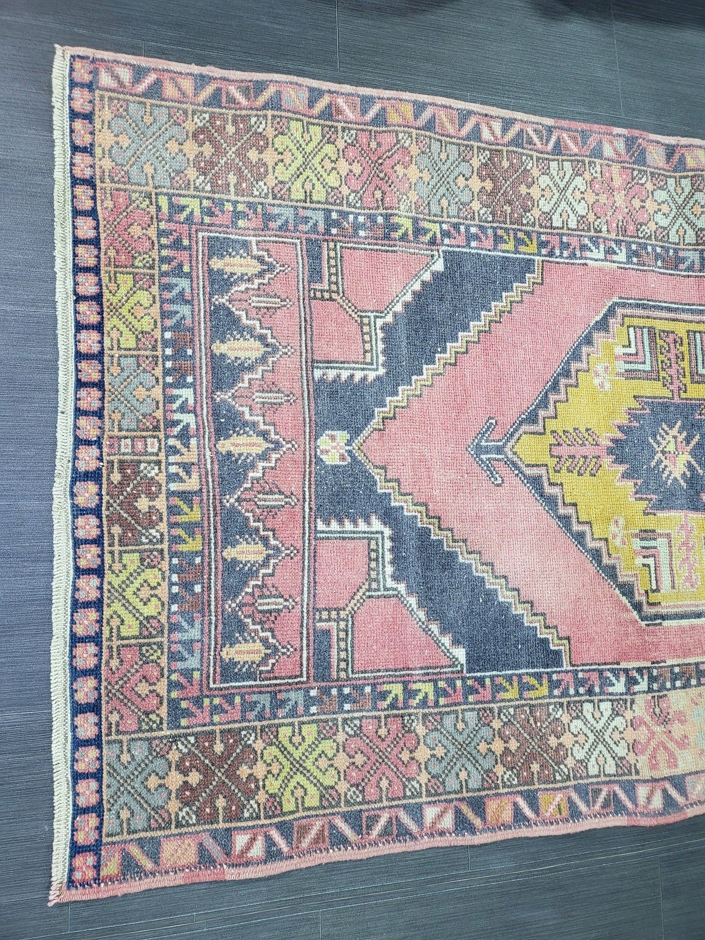 3.6 x 6 Hand Knotted Rug, Handmade Rug, Oushak Rug, Natural Wool Rug, Oriental Rug Plush Turkish Rug, Farmhouse Rug, Vintage Persian rug