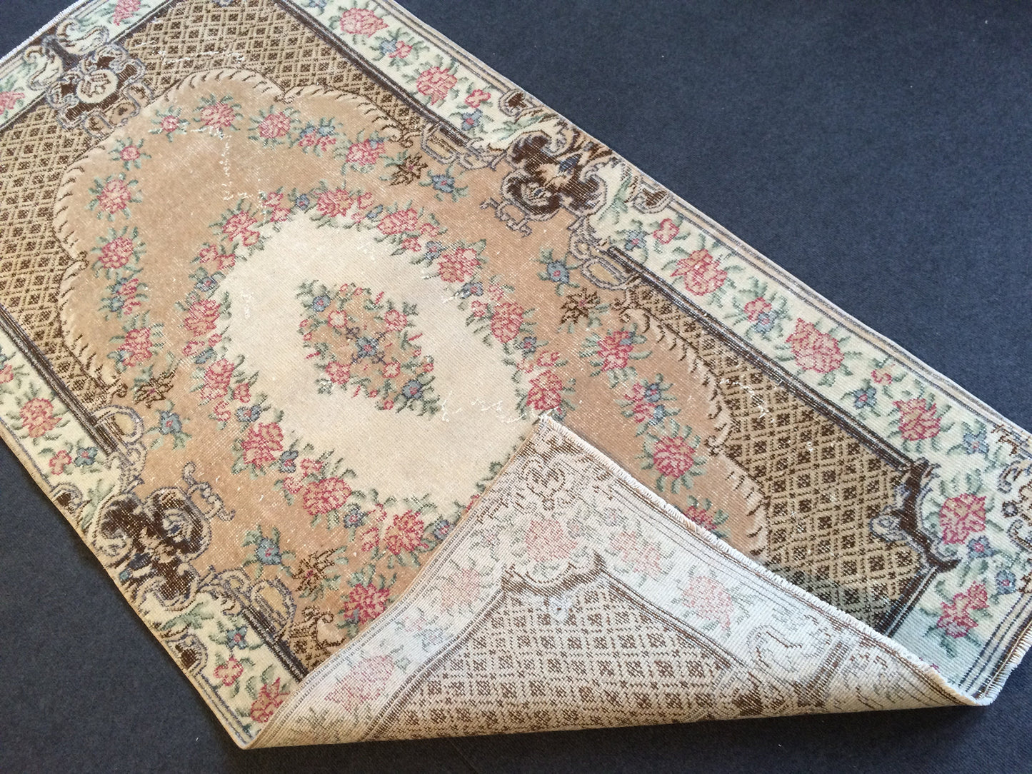 BOHEMIAN Rug, Turkish Rug, Vintage Rug,Oushak Rug,Hand woven Rug,Weaving Rug | Hallway Rug | Kitchen Rug