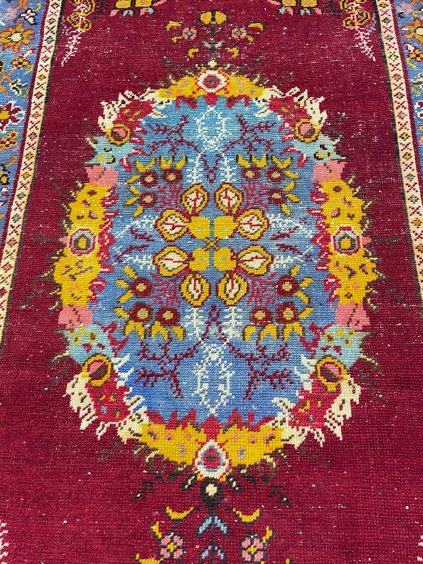 Vintage RUG, TURKISH 3 x 5.6 Rug, Wool Oriental Rug, Handmade Rugs, Red Oriental rug, Hand Knotted rug