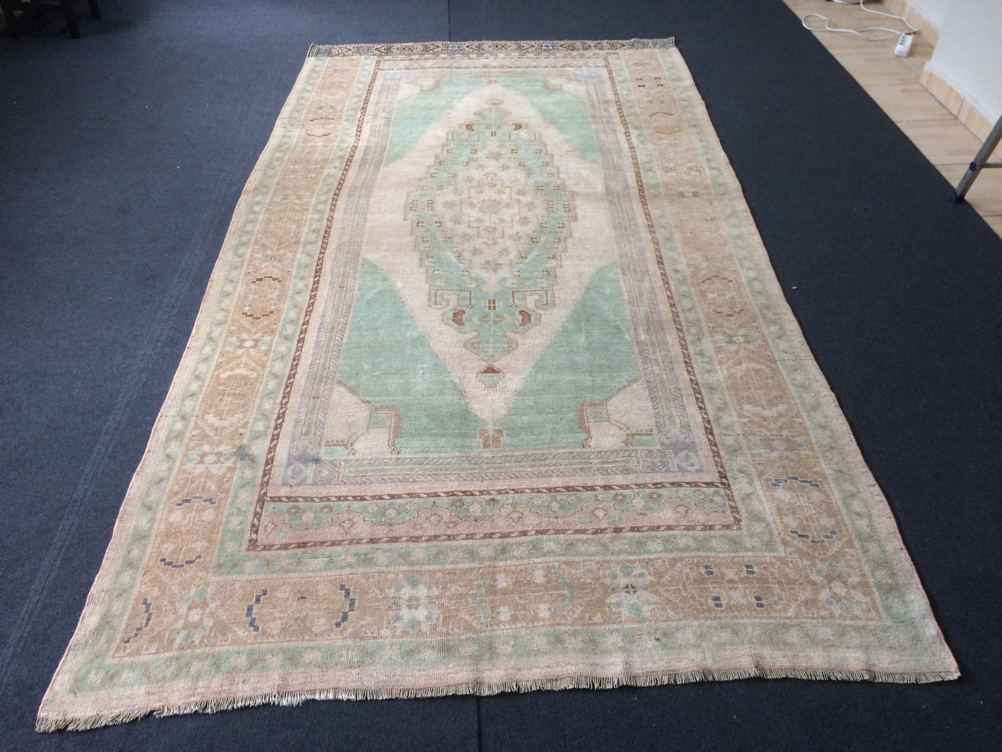 10 x 5.2 Vintage Turkish Rug, Turkish Rug, Wool Oushak Rug, Oushak Rug, Hand Made Rug, Wool Rug, Turkish Rug 5 by 10 ft