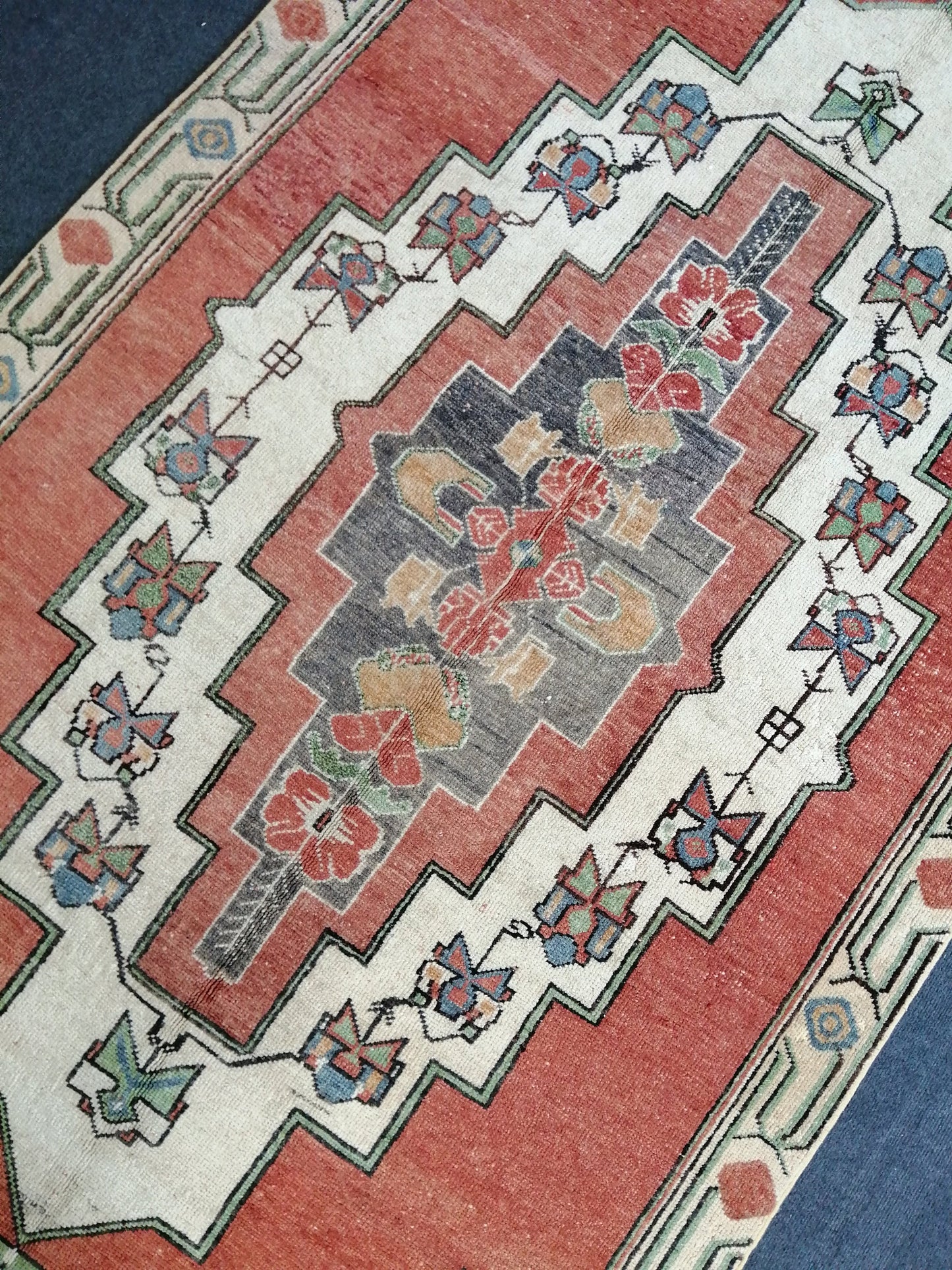9.5 x 4.4 Oushak Rugs, Turkish Oushak Rug, Vintage Rugs, Turkish Vintage Rug large wool rug