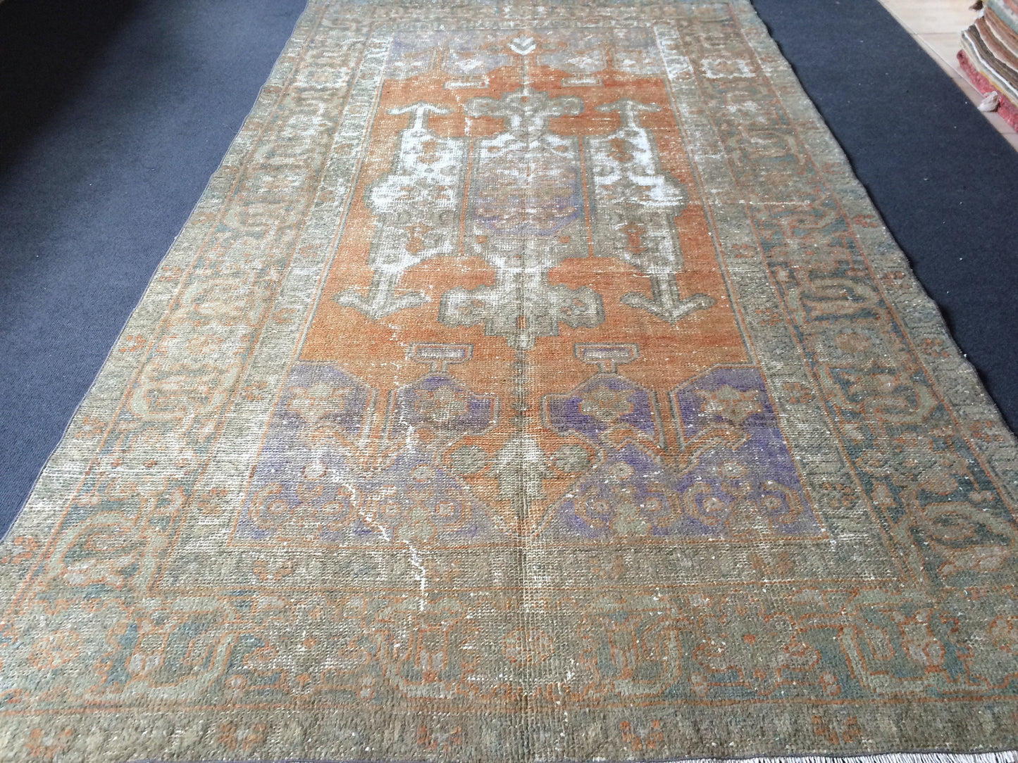 5 x 8.6 OUSHAK RUG TURKISH Oriental Rug Vintage Oushak Rug Vintage Persian Wool Rug Hand Made Rugs Vintage Turkish Rug Discounted Rugs