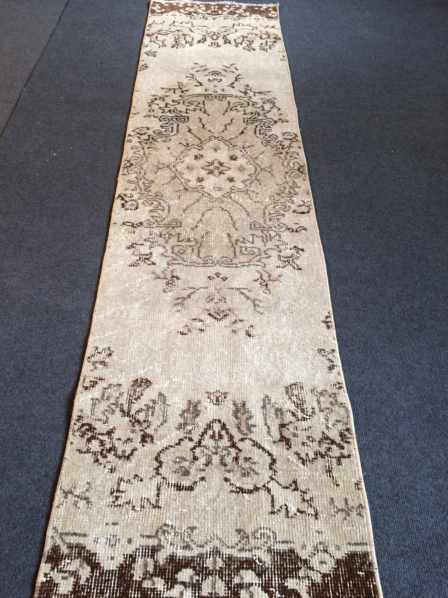 Vintage Rug Runner Turkish Runner Rug, Boho Runner Rug, Living Room Rug,Oushak Rug Runner Vintage Flooring Hallway Long Run