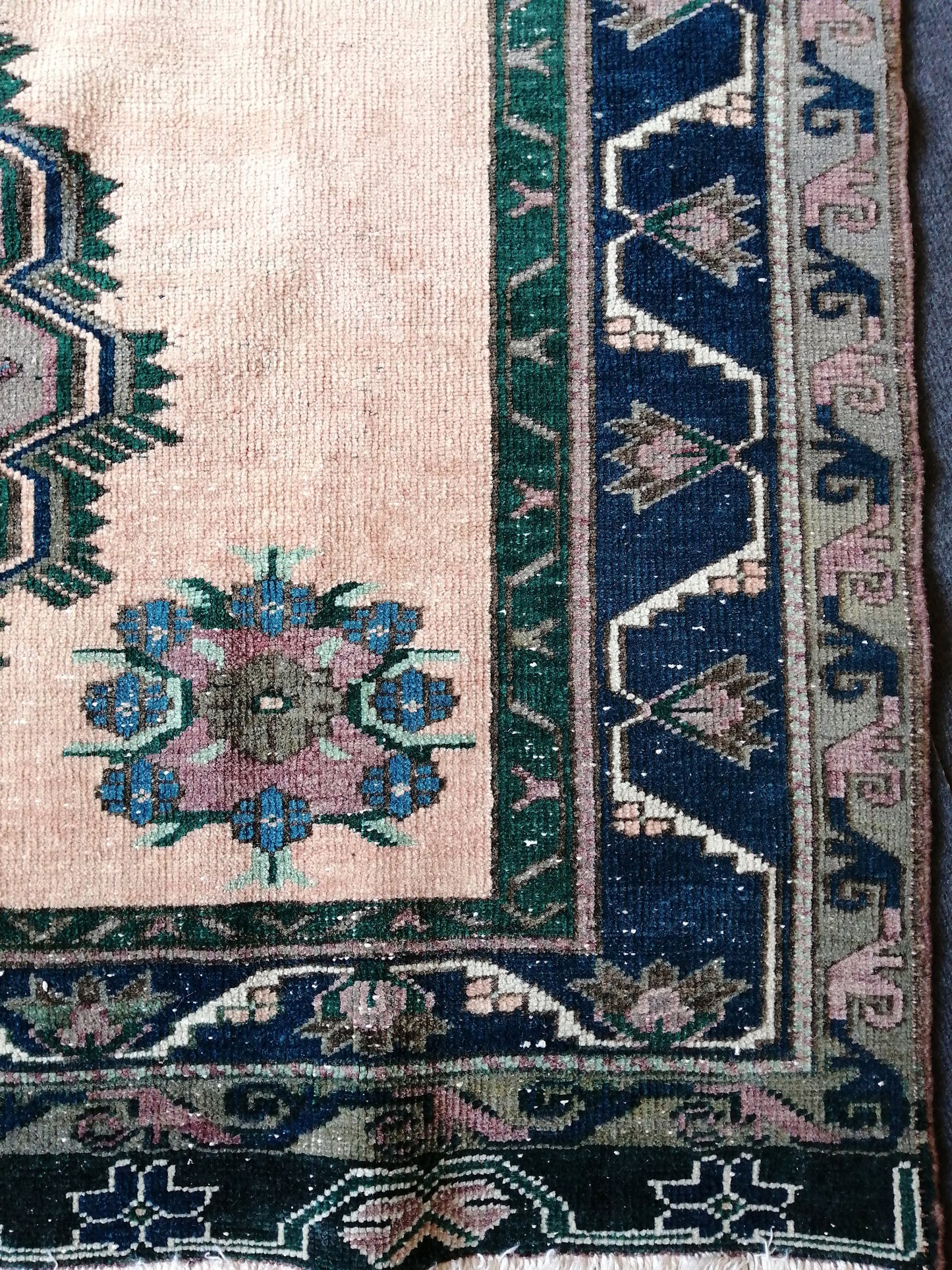 Turkish Rug 5x12, Large Area Rug , Vintage Rug, Oushak Rug, Oriental Runner