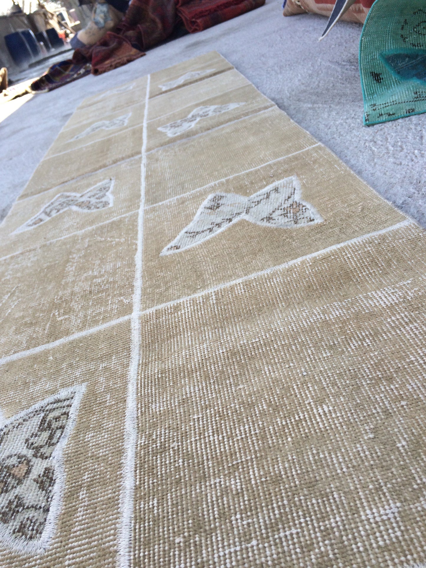 Butterfly Runner Rug, Patchwork Runner Rug, Living Room Rug,Oushak Rug,