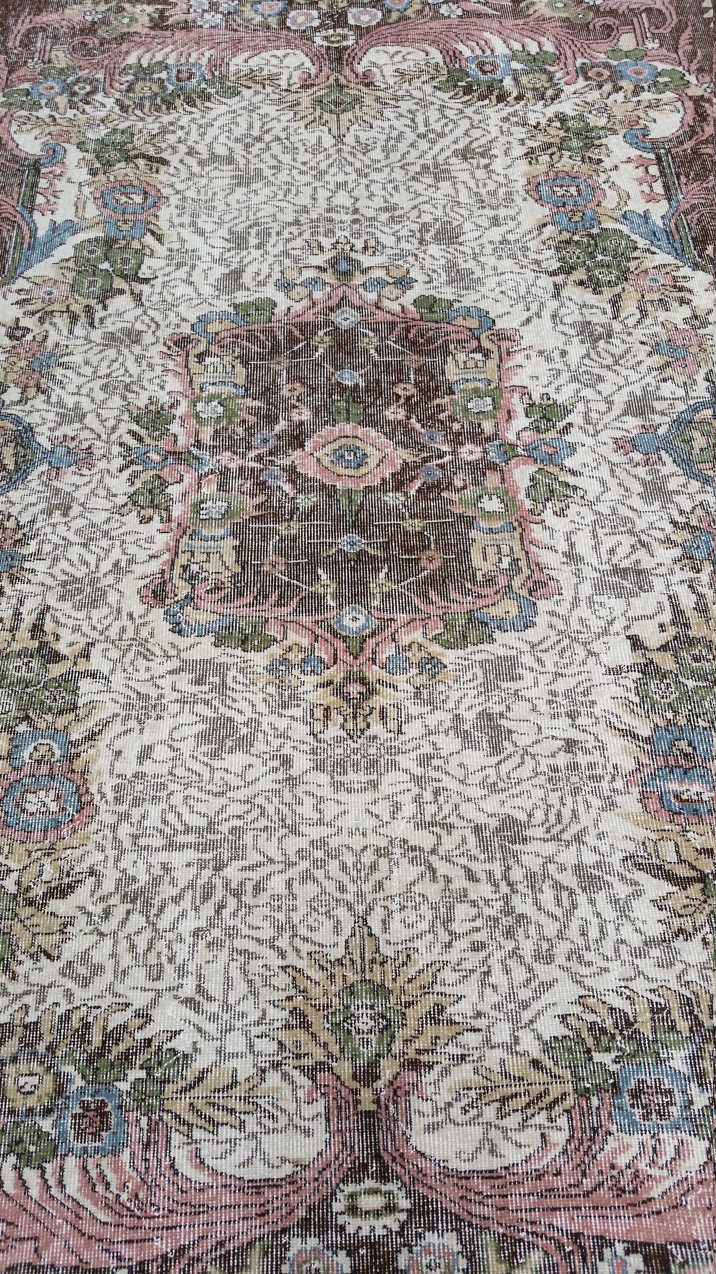 6.6 x 10 Vintage rugs Turkish rug Oushak Rug Oriental Rug Hand Knotted Wool Rug Vintage Persian Rug