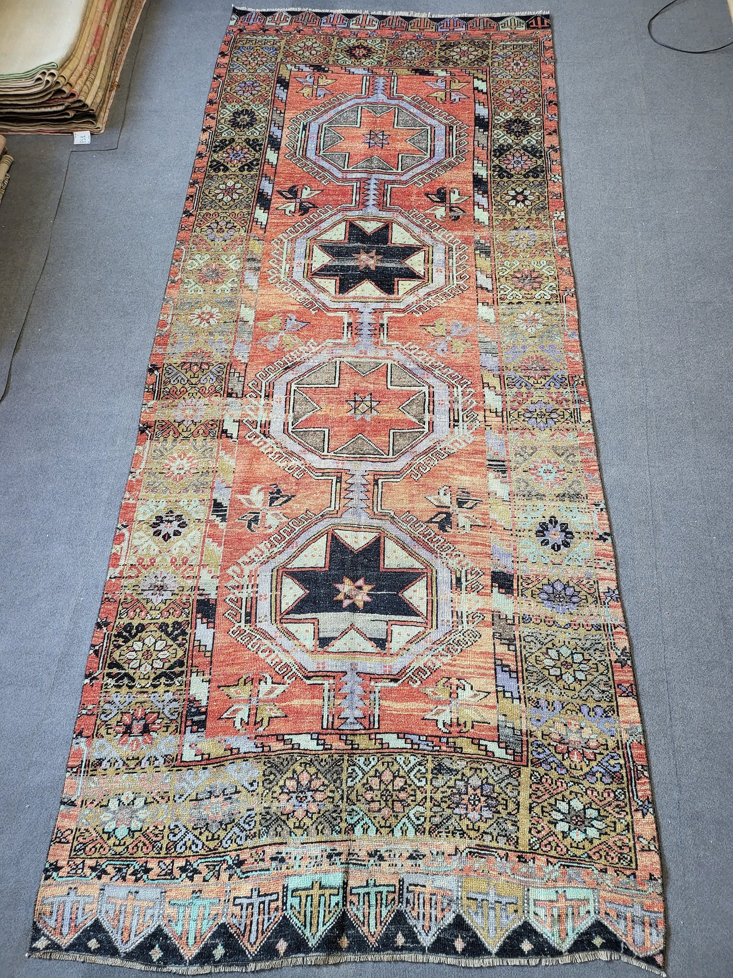 Turkish Runner Rug, Oushak 5x12 Runner Rug, Persian Runner Rug, Vintage Runner Rug, Handmade Runner Rug, Rustic Runner Rug
