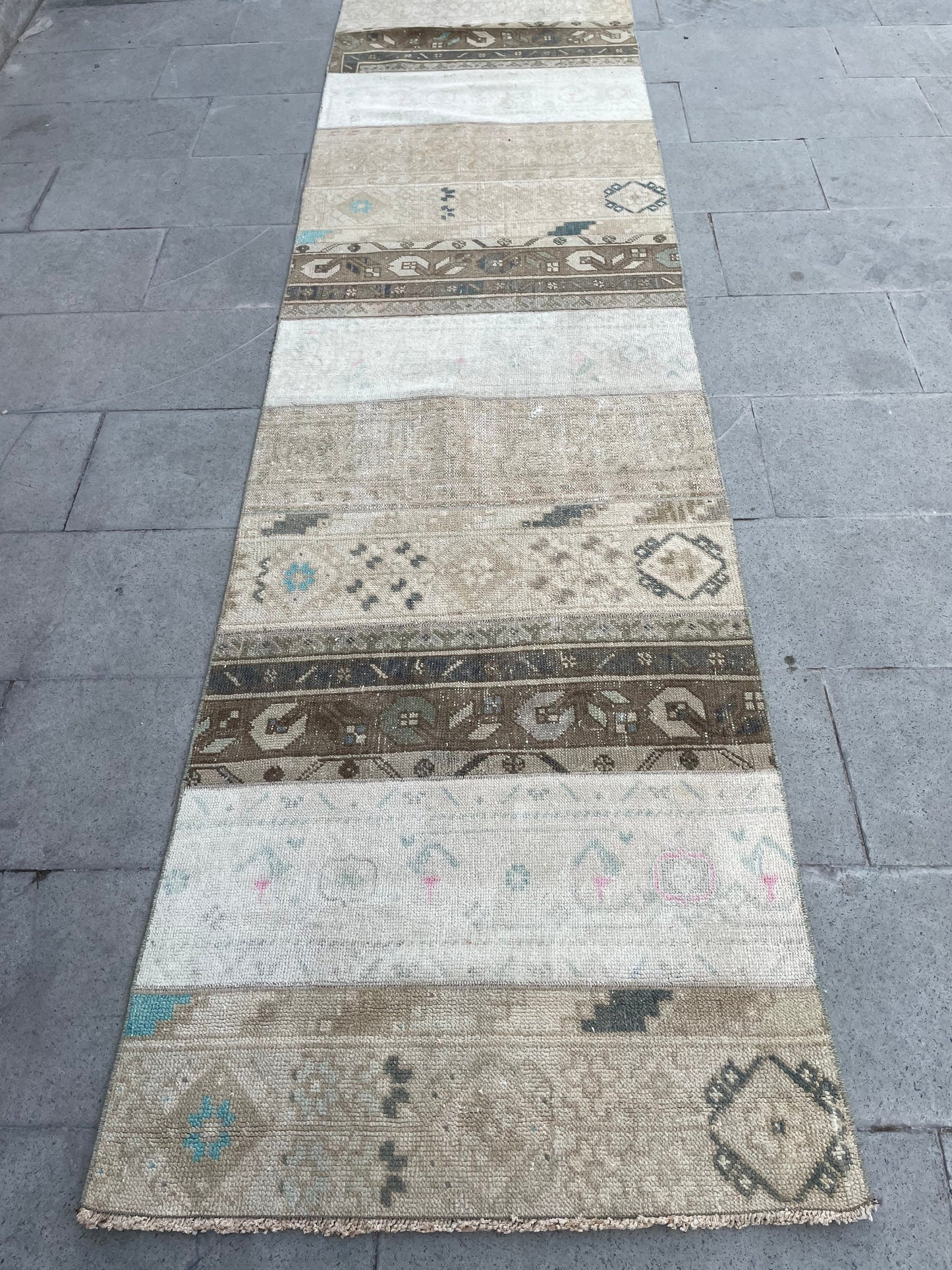 Extra Long Turkish Runner Very Long Patchwork Runner Rug 2.7 x 19.3 ft Vintage Runner Rug Oushak XL Oriental Runner Rug Staircase Runner rug