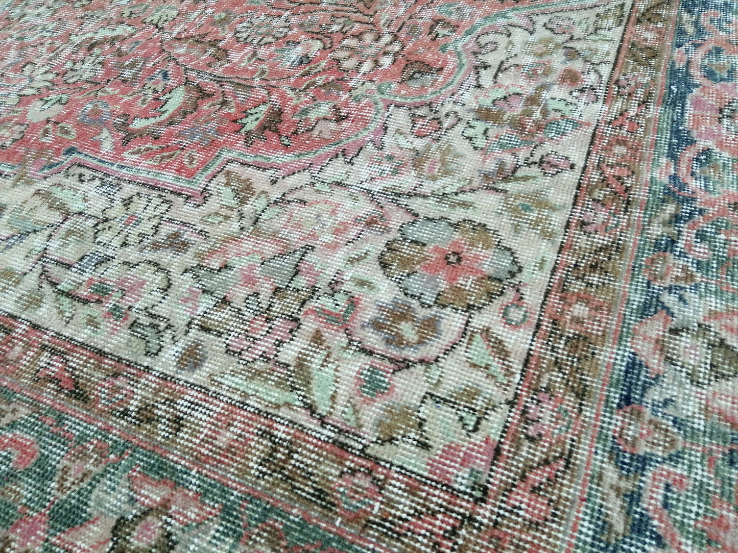 6x10 Vintage OUSHAK RUG TURKISH Rug Vintage Oushak Runner Rug 6 x 10 Vintage Runner Rug Wool Oriental Rug Hand Made Rugs Muted Oriental rug