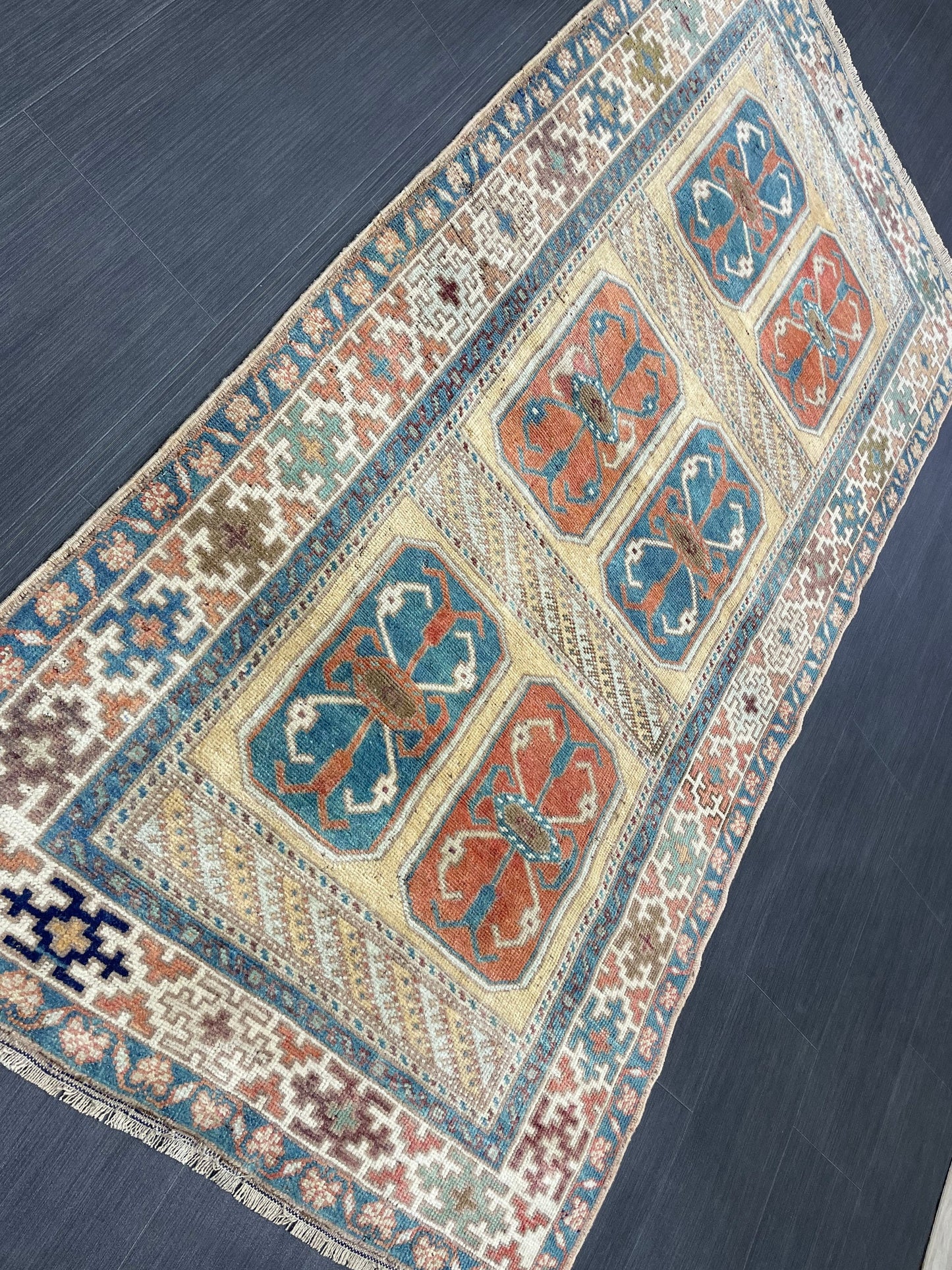 Wool Vintage RUG 3.3 x 6.6 TURKISH Rug Oriental Rug Vintage Oushak Rug Vintage Persian Rug Hand Made Rugs Vintage Turkish Rug Discounted Rug