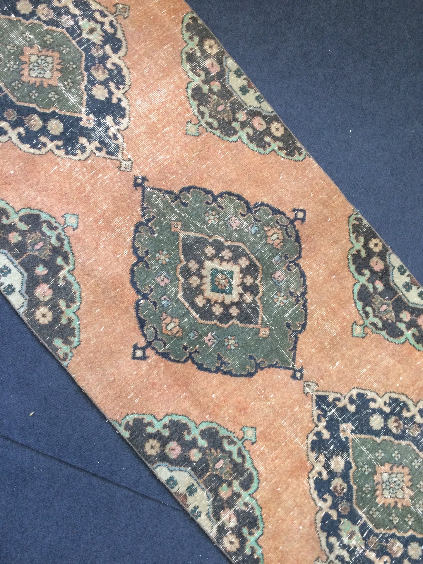 3 x 13.7 Turkish Runner Rug Oushak Runner Rug Vintage Runner Rug Hallway Runner Rug Kitchen Runner Rug Wool Runner Rug Wool Oushak Runner