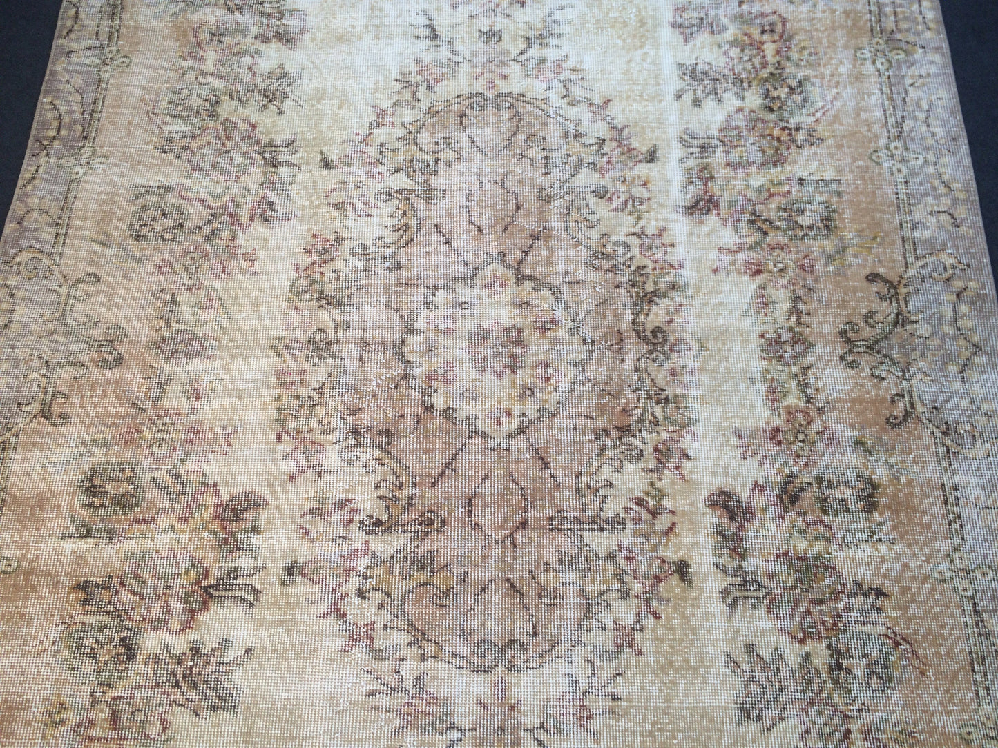 9 x 5.6 muted Rug, Faded Rug,Vintage Big Area Rug,Antique Rug,Oushak antique Rug,Hand woven Rug, 6 by 9 Muted Rug,Ethnic Rug,Kitchen Rug