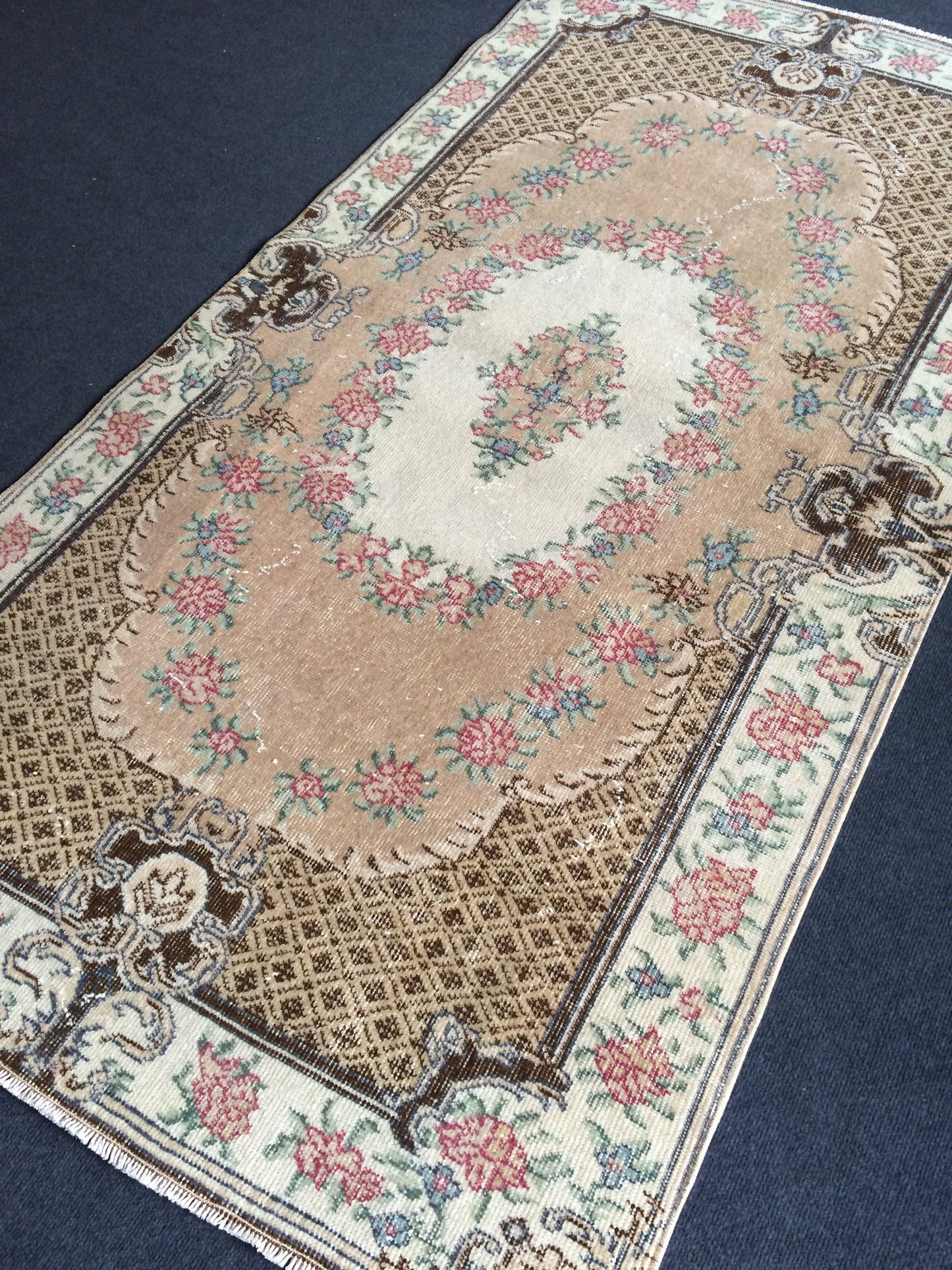 BOHEMIAN Rug, Turkish Rug, Vintage Rug,Oushak Rug,Hand woven Rug,Weaving Rug | Hallway Rug | Kitchen Rug