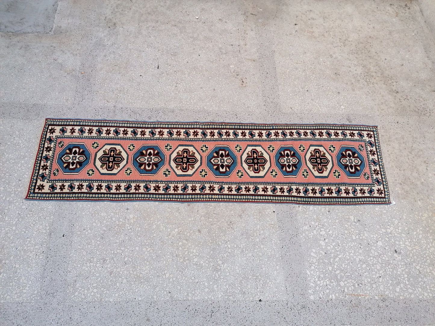 9'x2'4 turkish runner rug,oushak runner rug,vintage rug,kitchen rug,vintage oushak rug, vintage anatolian rug,unique hand made rug,bohemian