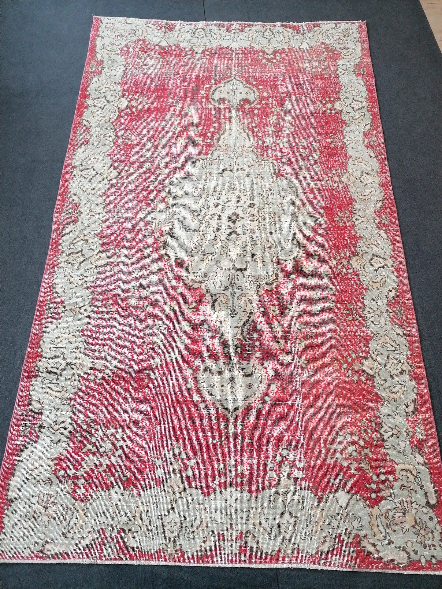 9'7x5'6 turkish oushak rug vintage oushak rug vintage runner rug wool oushak rug distressed hand made rugs