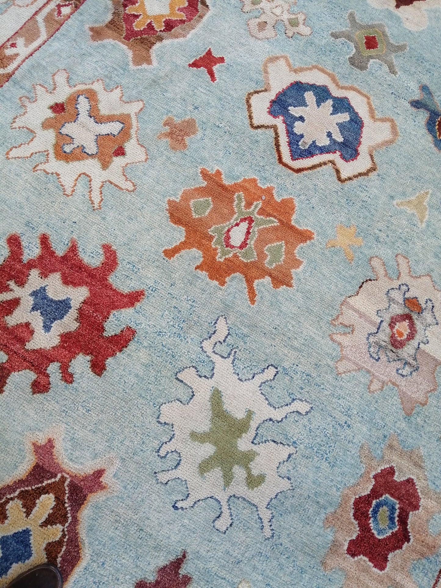 12.7 x 9.4 OUSHAK RUG, TURKISH Oushak Rug, Vintage Oushak Rug, Rug, Wool Oushak Rug Hand Made Rugs, Made In Turkey 9x13 9x12 Rug