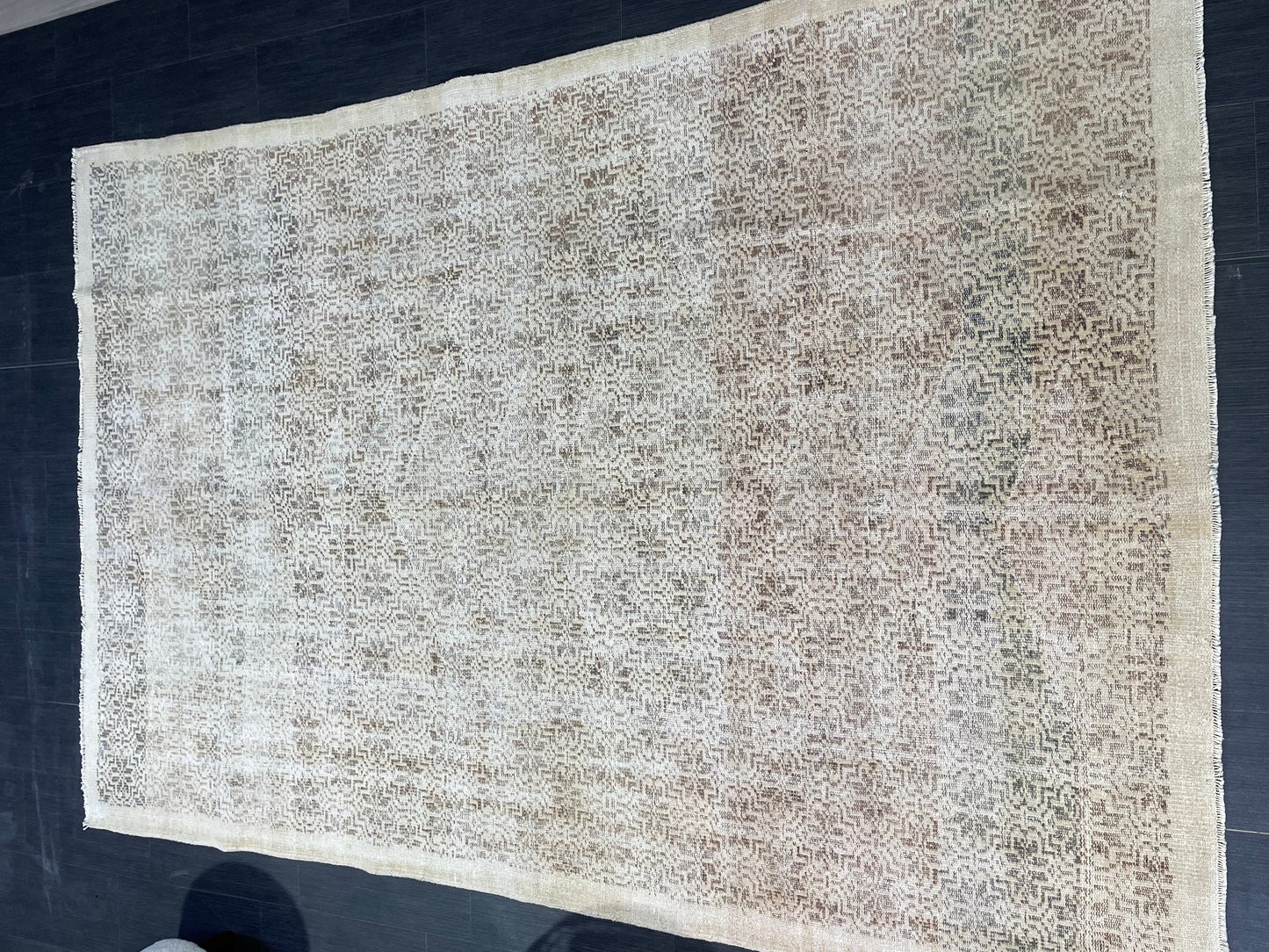 Antique WOOL RUG, Vintage 6x9 Rug, Turkish Oushak Rug, Handmade Rug, Distressed Rug, Oushak Rug, Farmhouse Rug, Oriental Rug,Rustic Rug