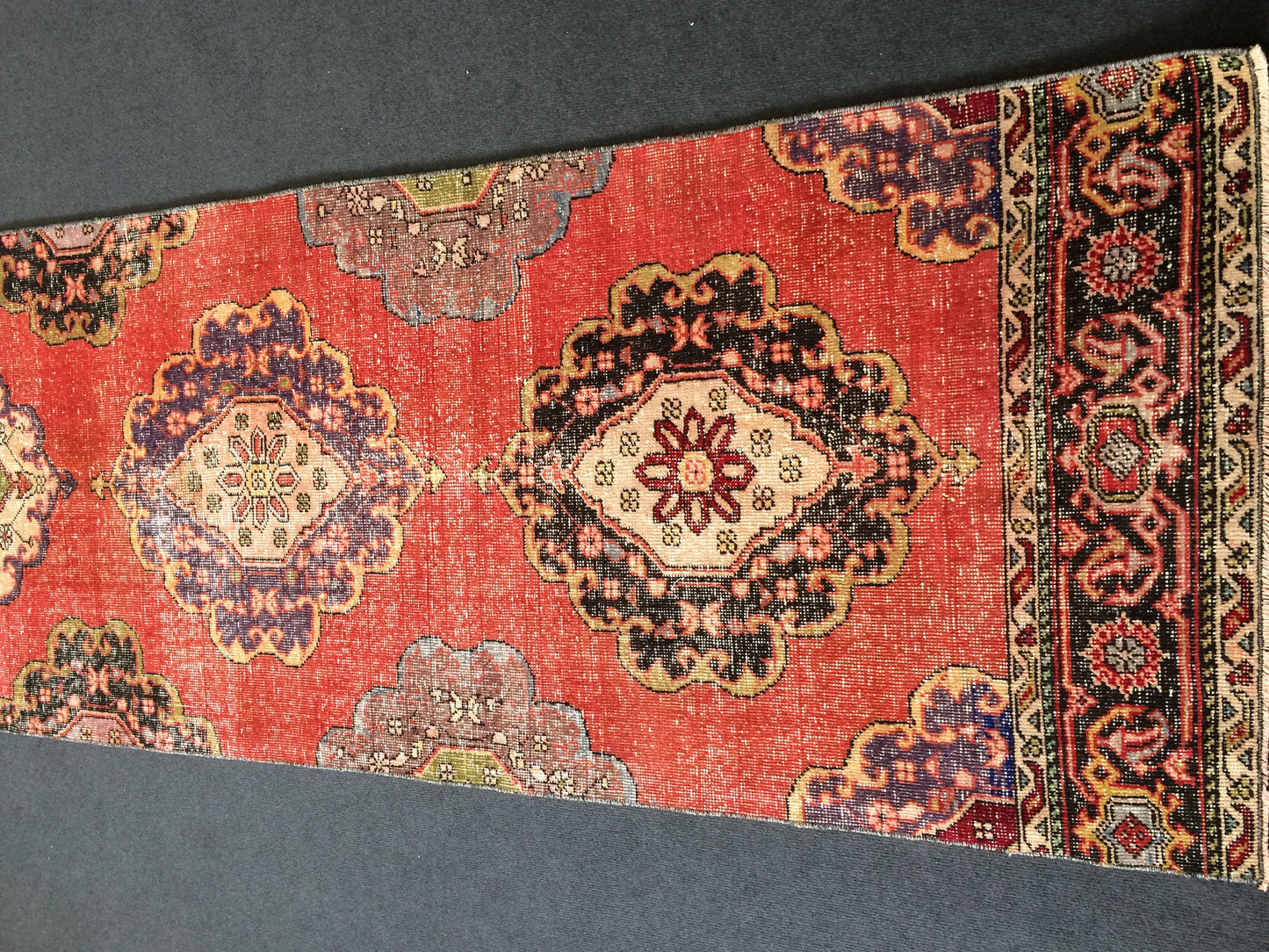 13 x 2.10 Vintage Runner Rug Oushak Runner Rug Turkish Runner Rug Hallway Runner Rug Kitchen Runner Rug Wool Runner Rug Bohemian Runner