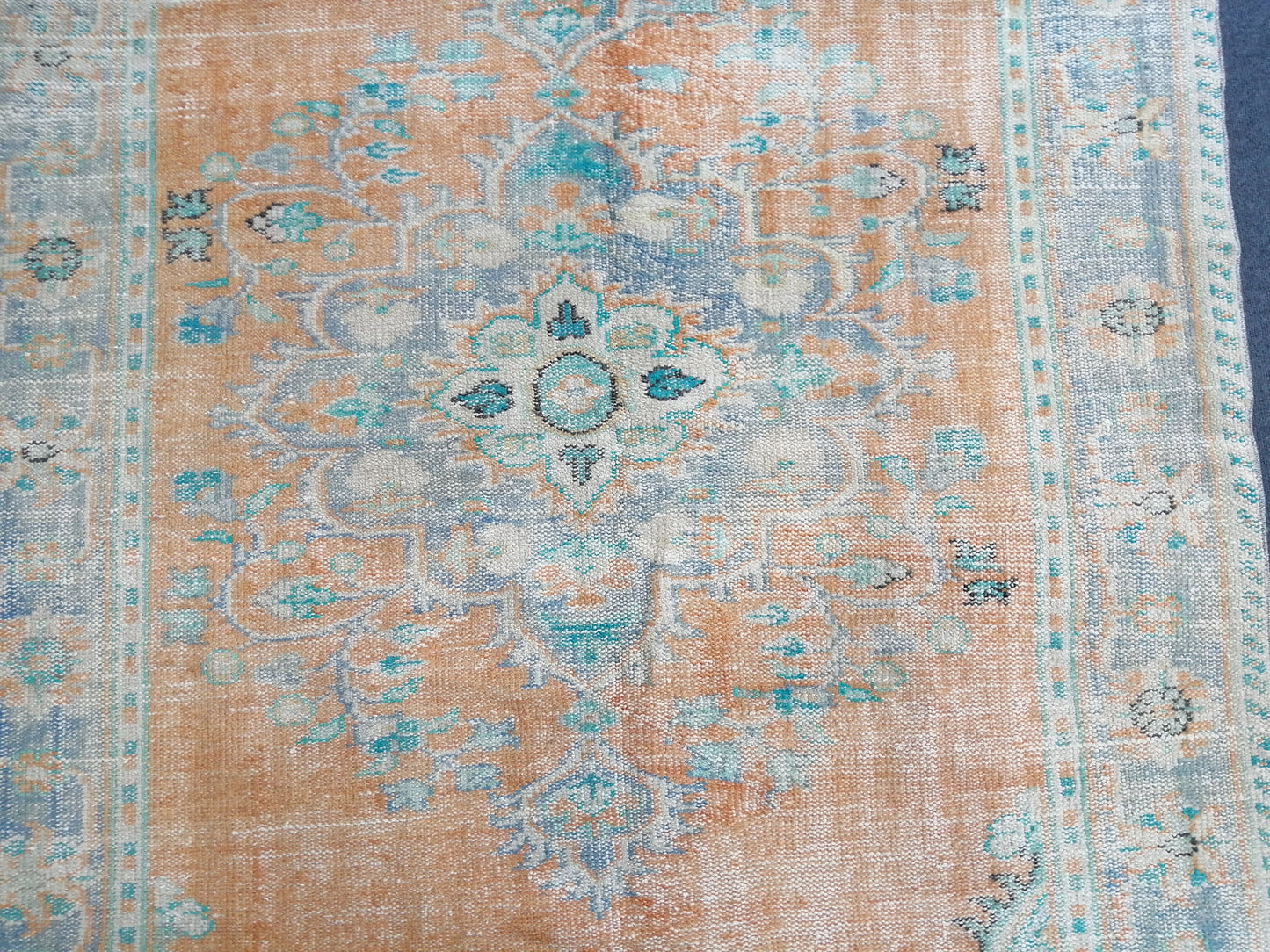 9.6 X 6 Vintage rugs, Turkish Oushak Rugs, Bohemian Rug, Living Room Rug, Oushak Rug, Hand woven Rug, Muted Wool Oushak Rug