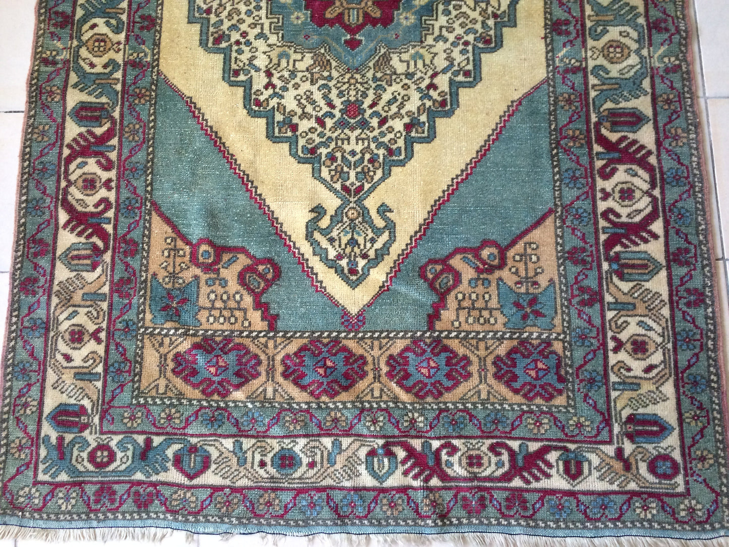Turkish Rugs, Oushak Rug, Hand Knotted Rug, Wool Persian Rug,Handmade Rug, Wool Turkish Rug, Vintage Farmhouse Rug, Vintage Rug, Floor Art