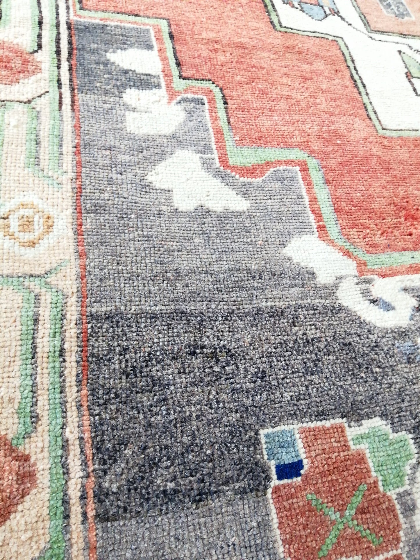 9.5 x 4.4 Oushak Rugs, Turkish Oushak Rug, Vintage Rugs, Turkish Vintage Rug large wool rug