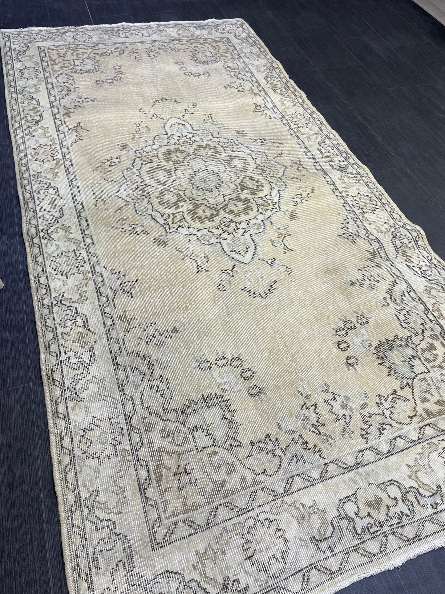 Antique Rug, Neutral Rug, Persian 4x8 RUG, Oushak Rug, TURKISH Rug, Handknotted Rug, Distressed Rug, Vintage Rug, Handmade Rug, woven rug.