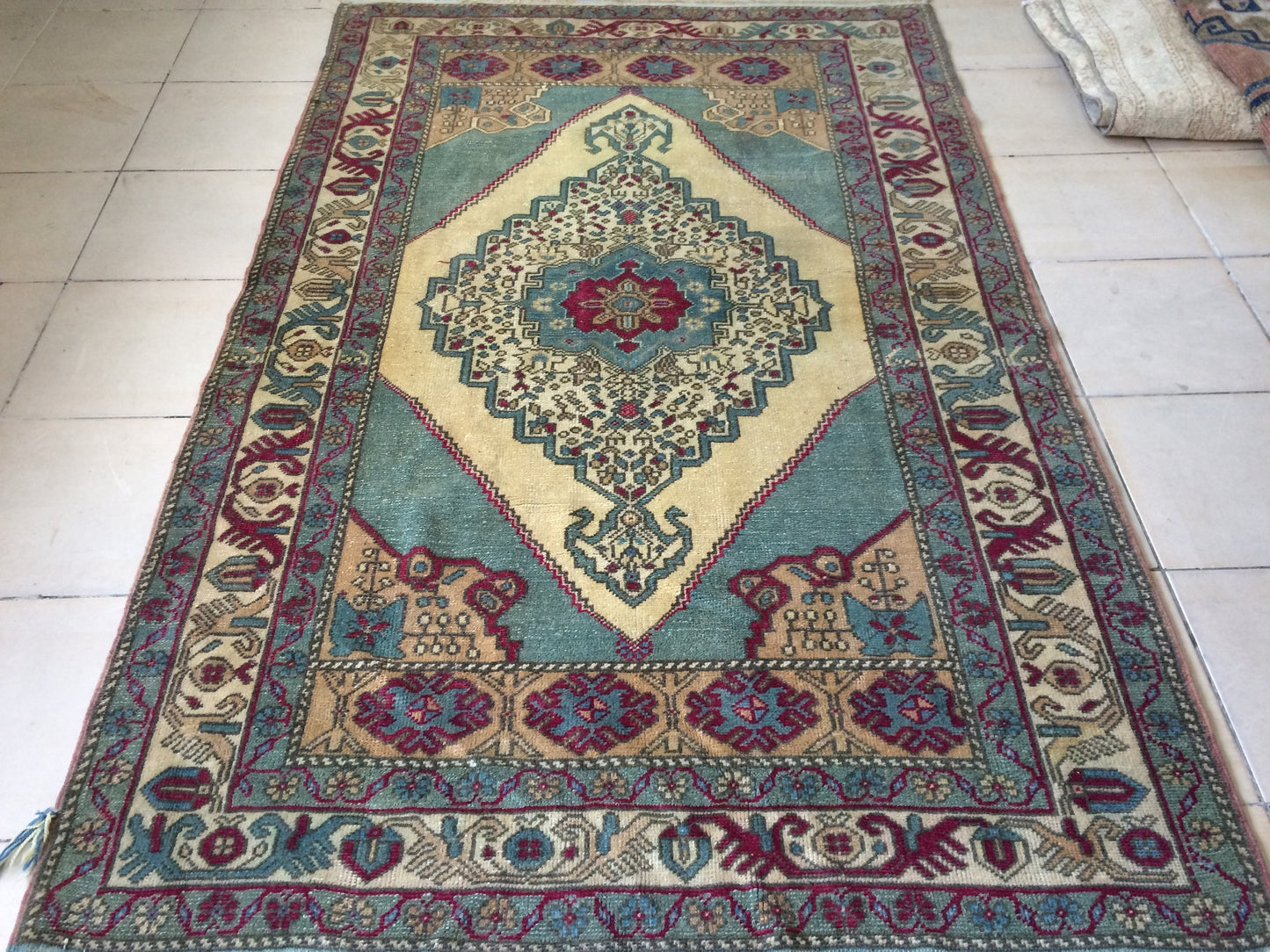Turkish Rugs, Oushak Rug, Hand Knotted Rug, Wool Persian Rug,Handmade Rug, Wool Turkish Rug, Vintage Farmhouse Rug, Vintage Rug, Floor Art