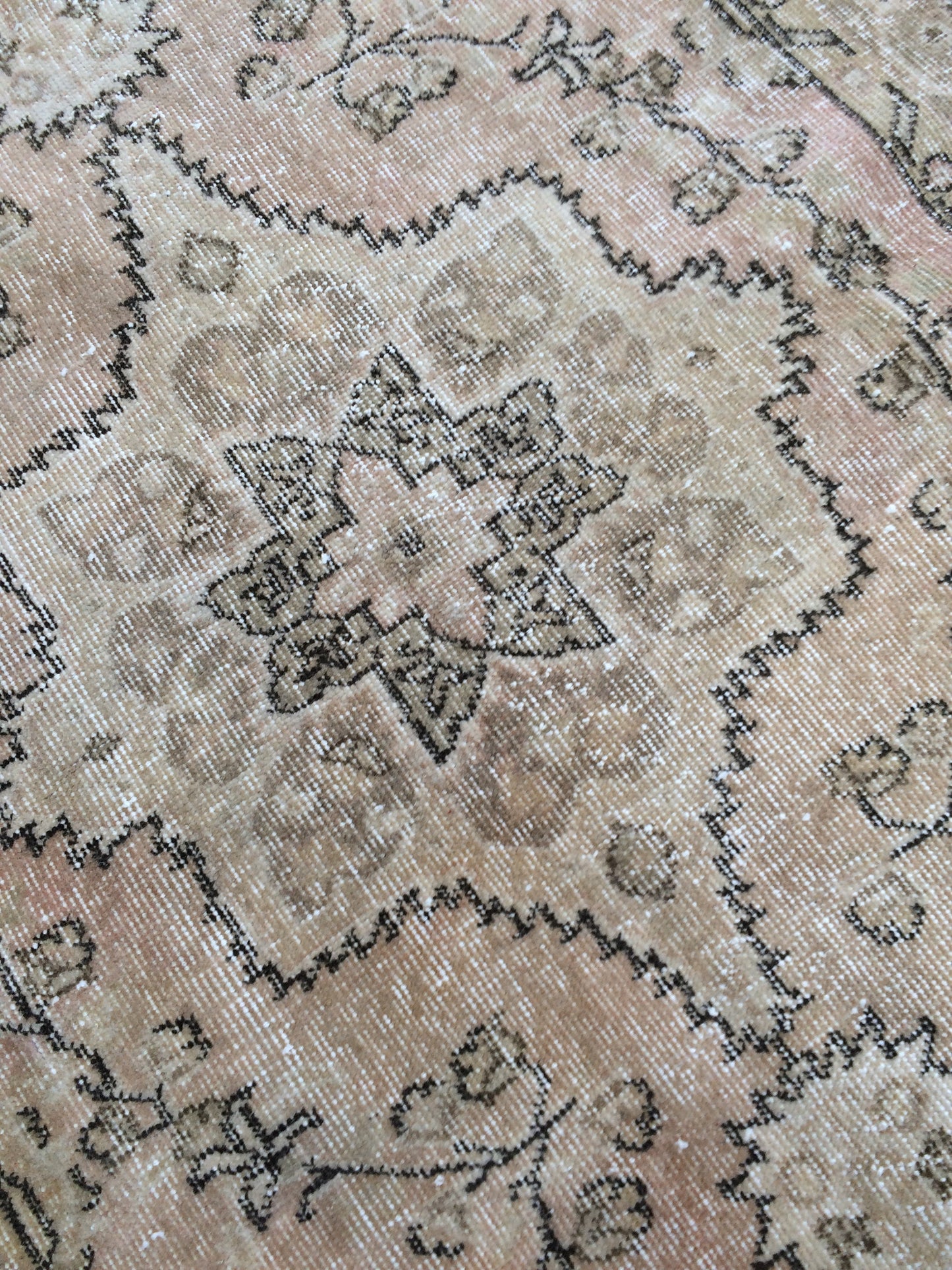 Vintage Rug Oushak 4 x 7.7 Rug Turkish Rug Muted Hand Knotted Wool Rug Handmade Rug Oriental Rug