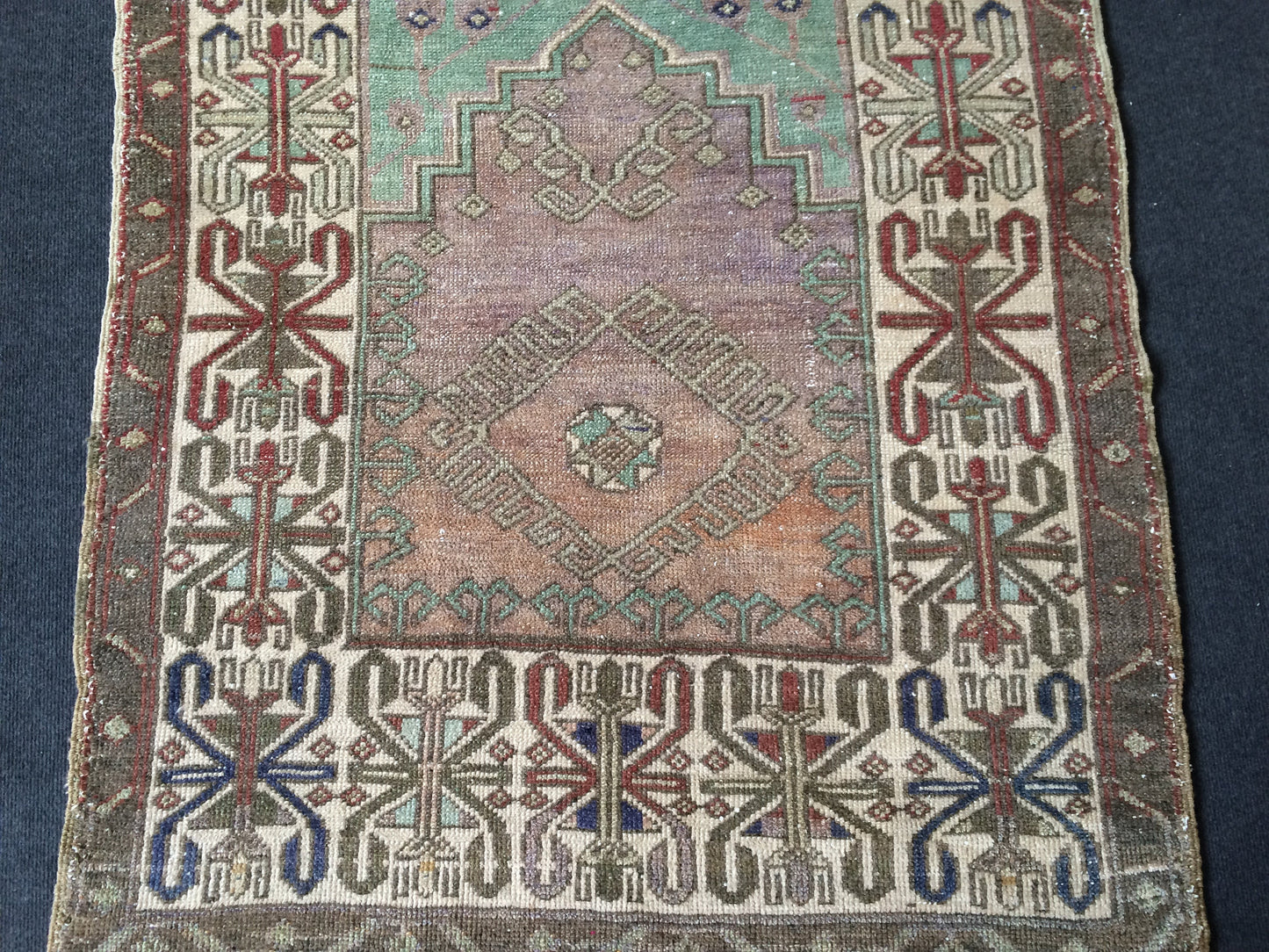 WOOL Oushak Rug Turkish Runner Rug Vintage Rug Hallway Rug Kitchen Rug Wool Nomad Rug Wool Oushak Rug Turkish Wool Oushak Rug 5.4 x 3.6