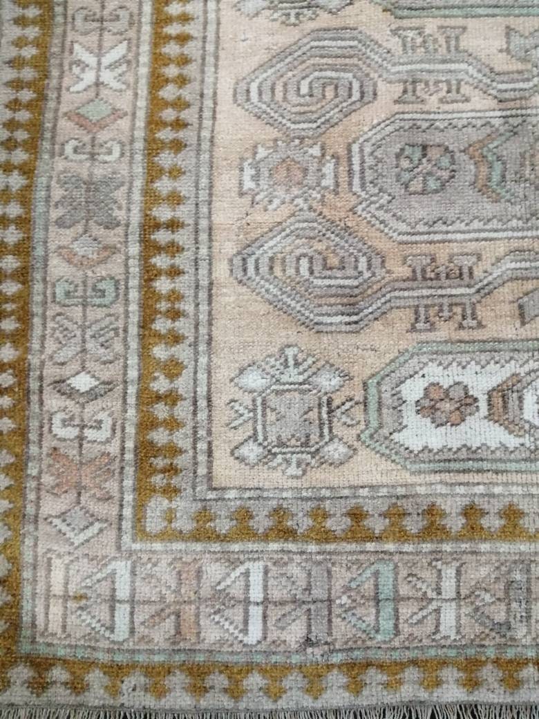 WOOL RUGS, 3.3 x 5.9 Vintage Turkish Oushak Rug, Hand woven Rug, Persian Living Room Rug, Oriental Rug, Farmhouse Rug,Knotted Rug