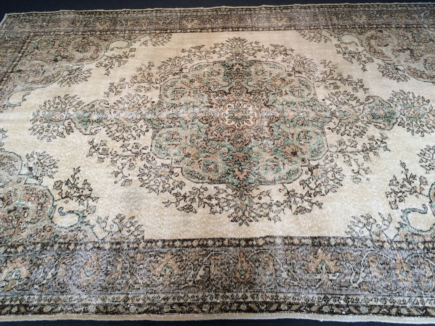 9.8 x 6.5 Large Oushak Rug, Vintage Rug Oushak Rug , Wool Rug Turkish Rugs Persian Rug Muted Persian Rug